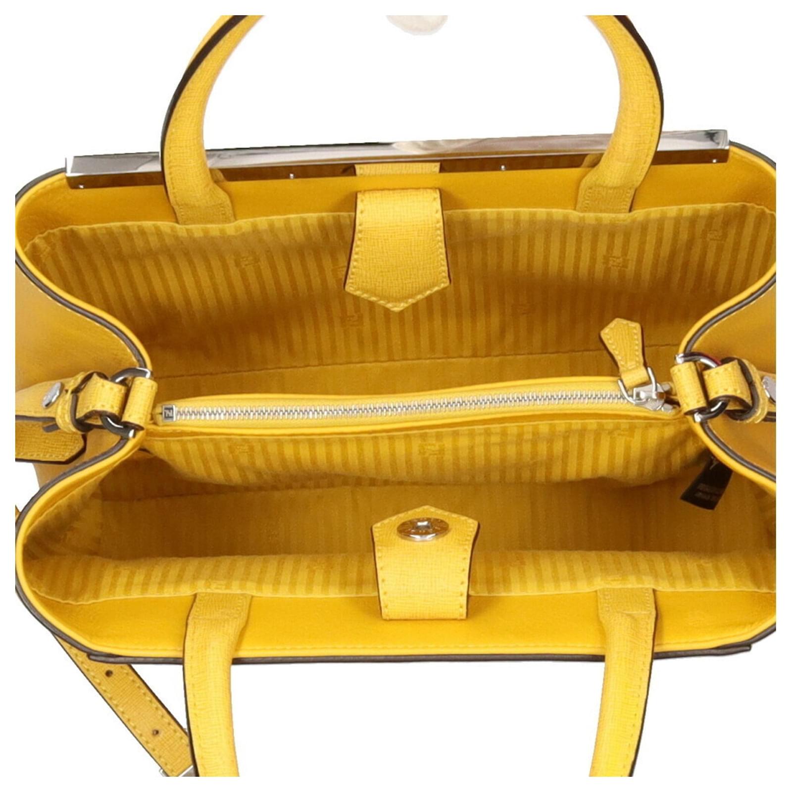 Fendi 2Jours Yellow Leather ref.766543 - Joli Closet