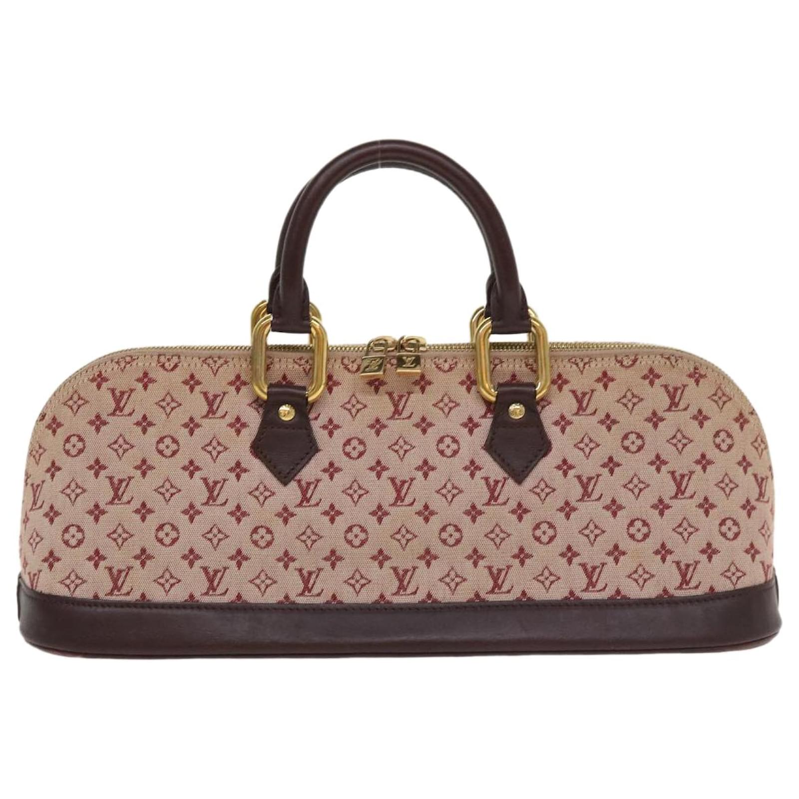 Brown Louis Vuitton Monogram Satin Mini Alma Handbag