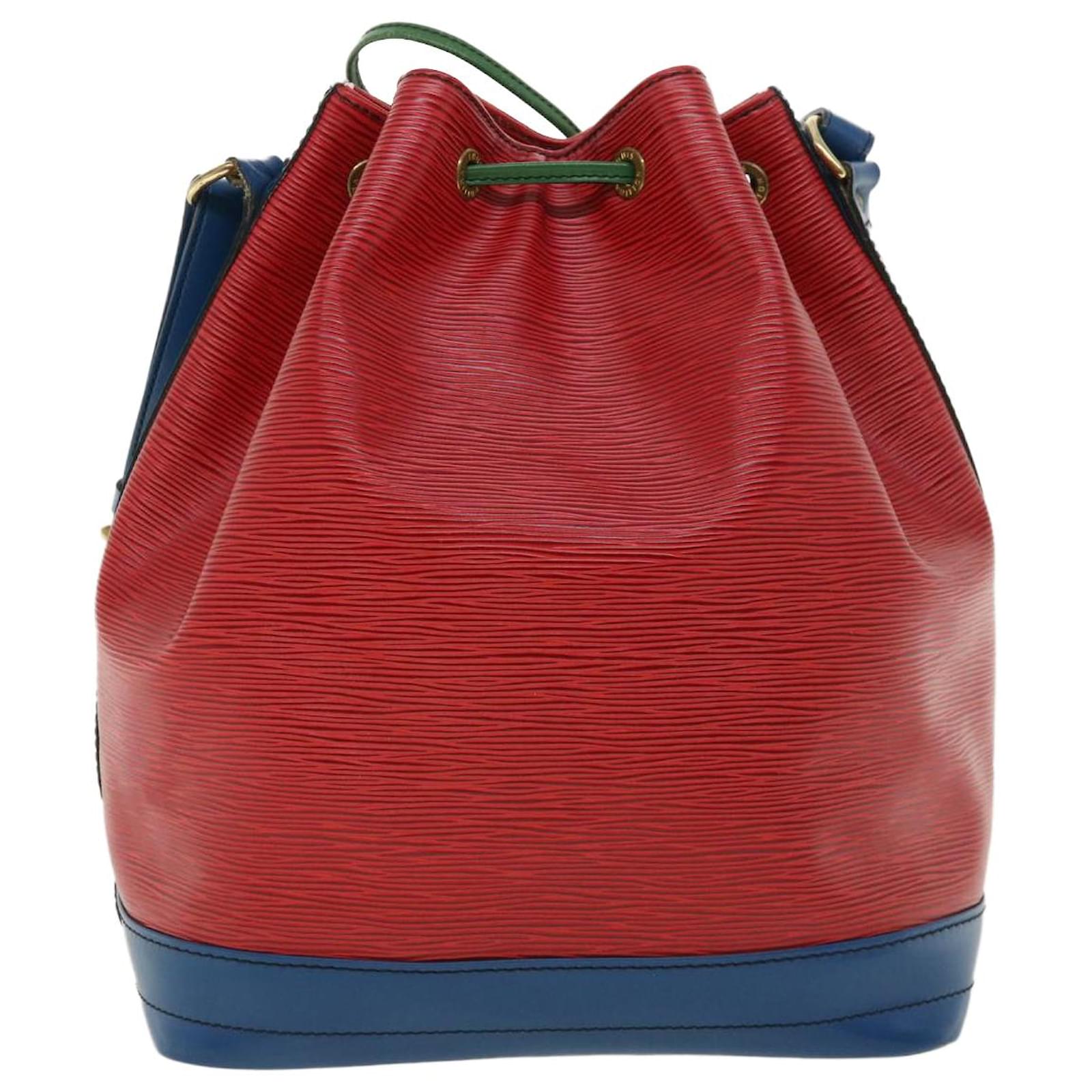 LOUIS VUITTON Epi Tricolor Noe Shoulder Bag Red Blue Green M44084