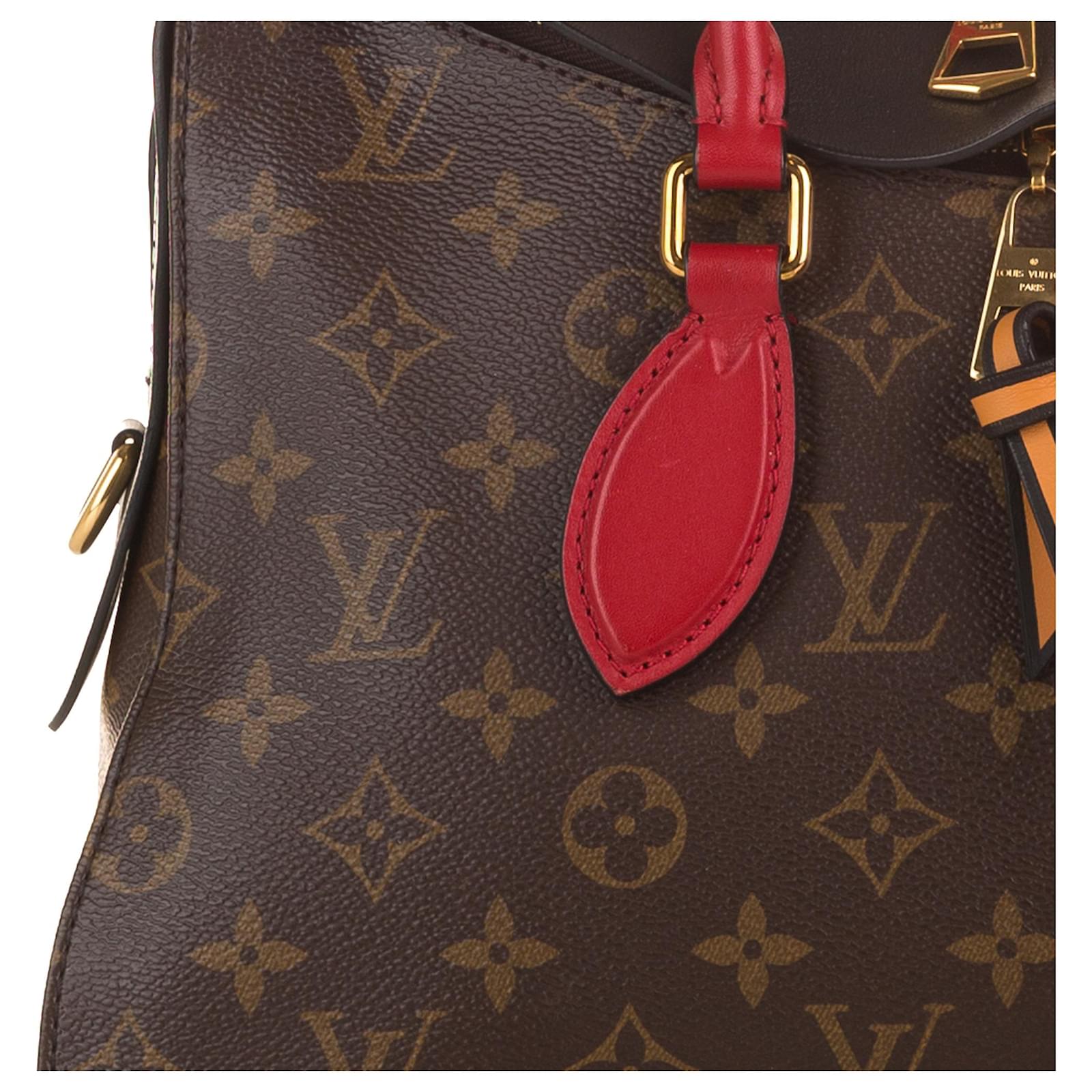 Louis Vuitton Brown Monogram Tuileries Satchel Cloth ref.769907