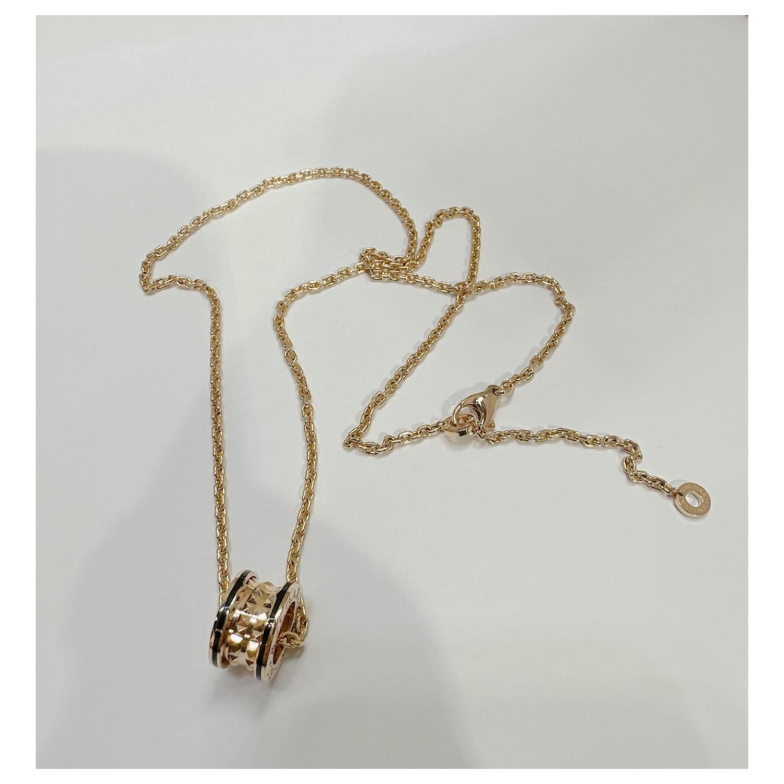 Bvlgari B.zero1 18kt Pink Gold and Ceramic Pendant with Chain