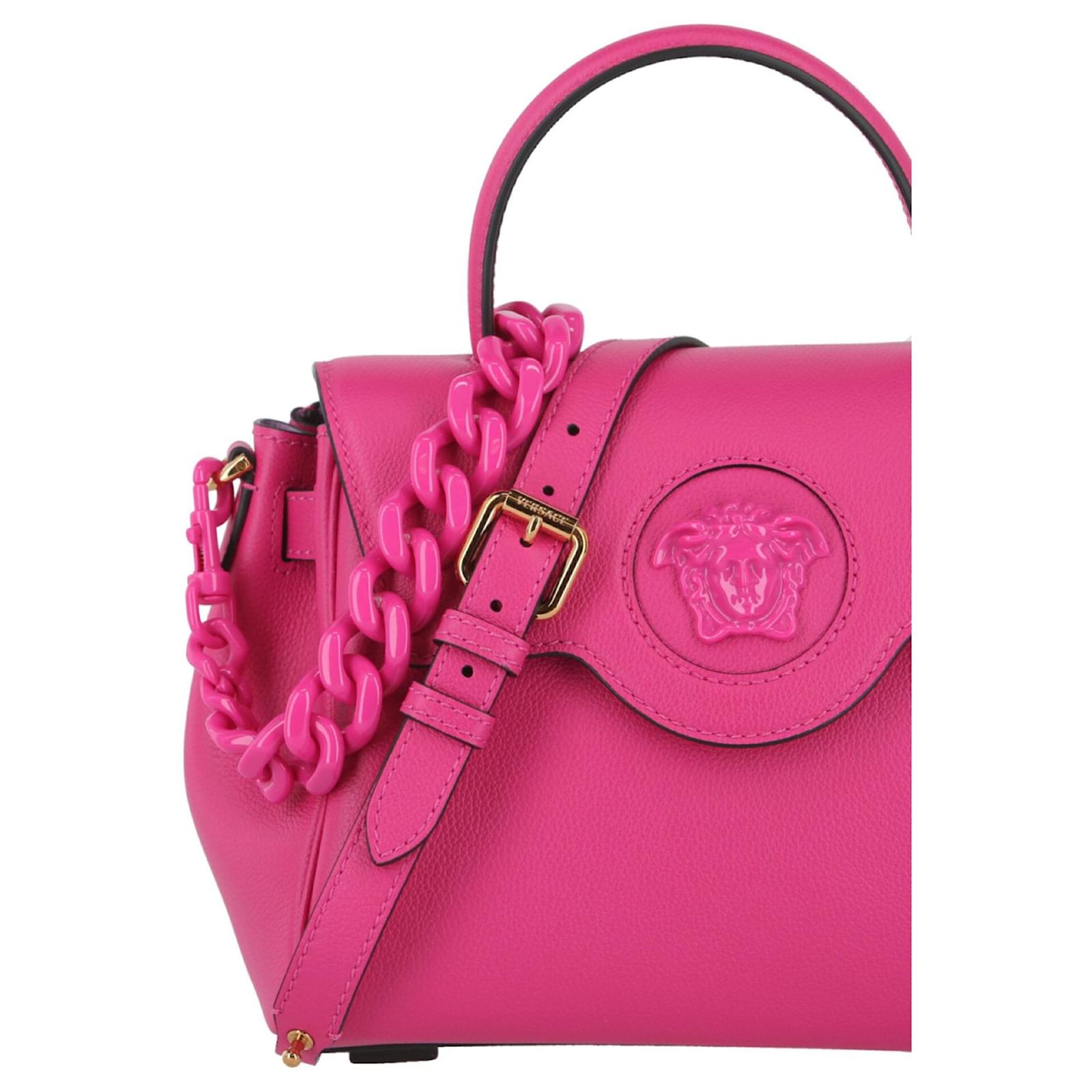 Versace La Medusa Handbag Pink Leather ref.770156 - Joli Closet