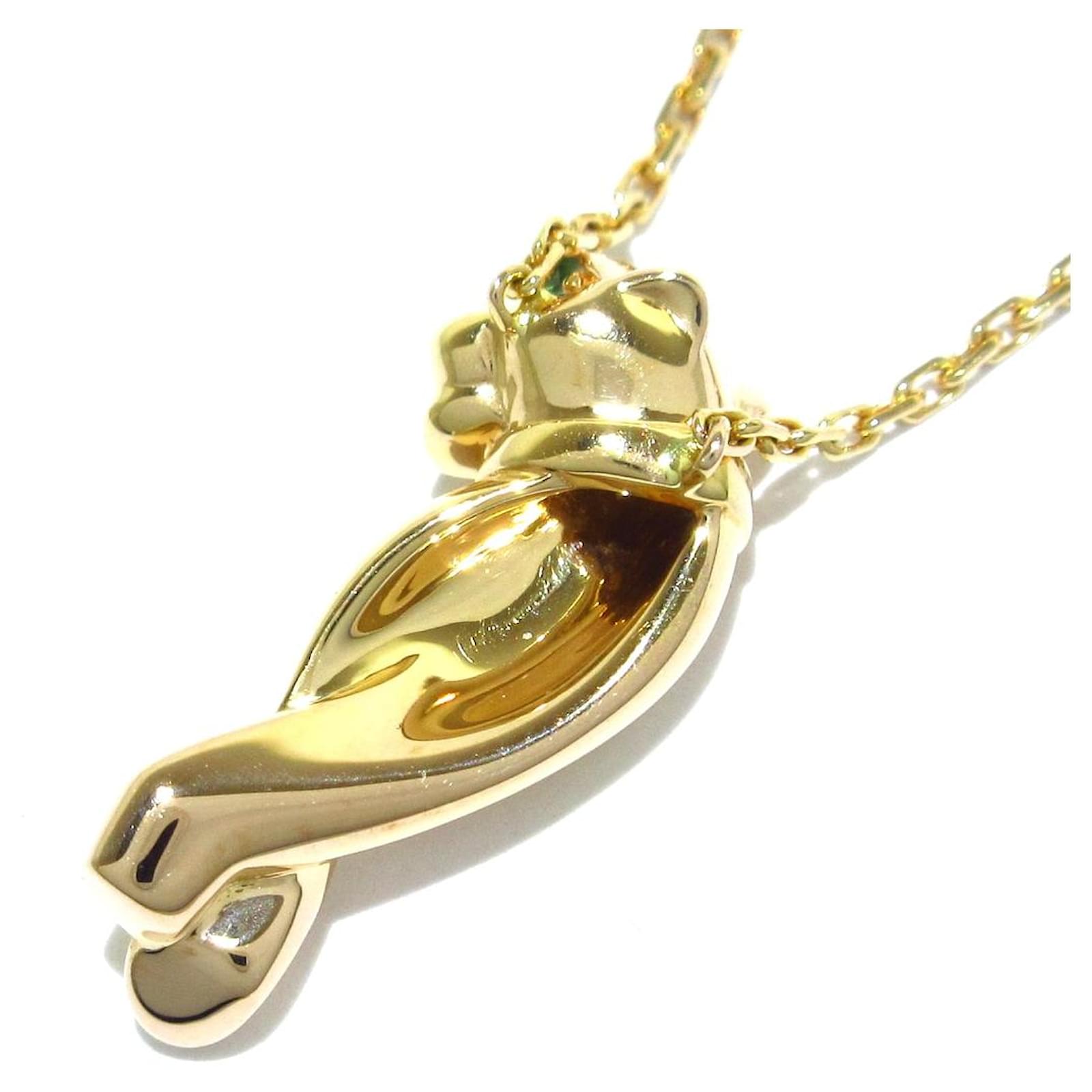 Pendentif panthère en métal doré et agates 5.2 cm N° 2575
