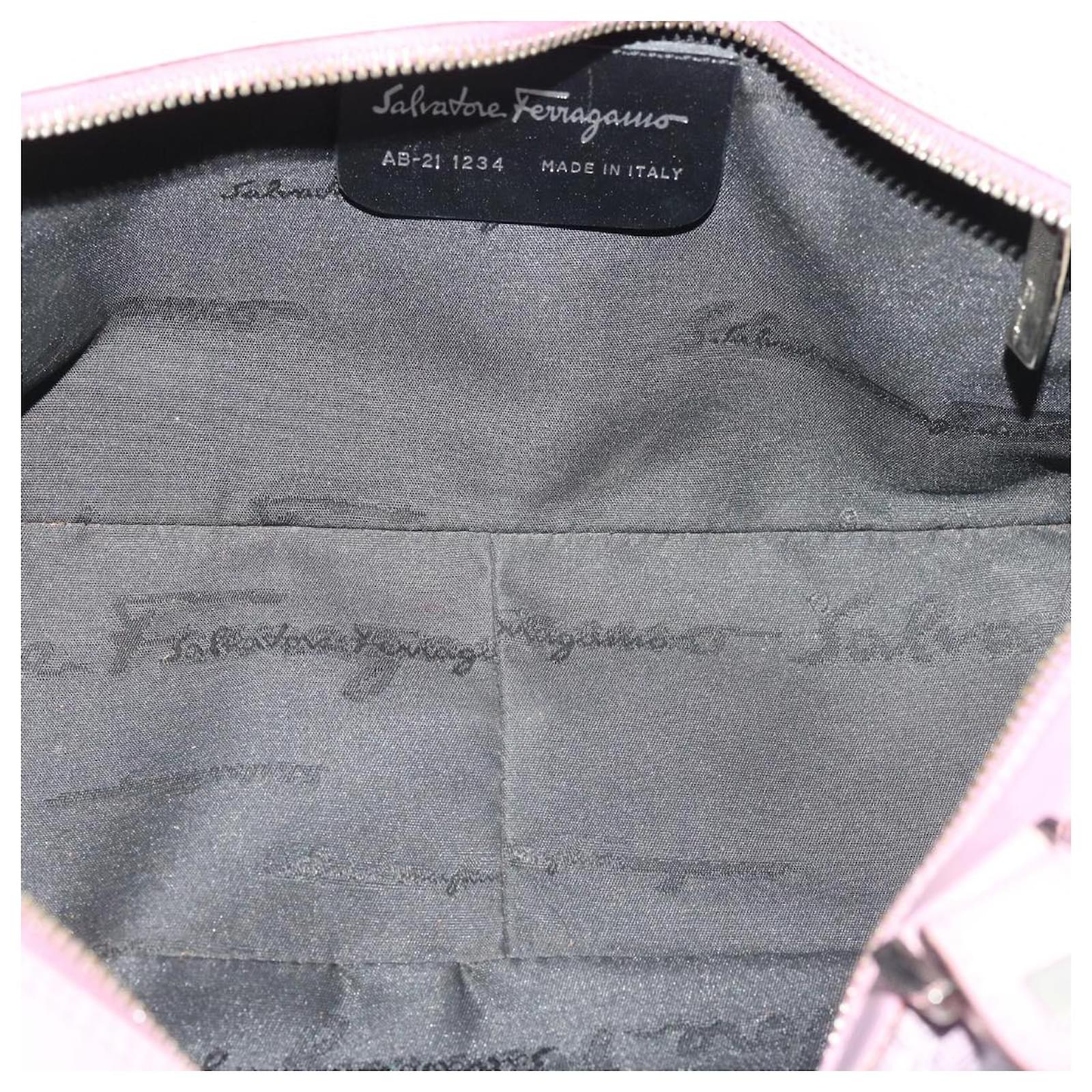 Salvatore Ferragamo Shoulder Bag Leather Pink Auth ti747 ref 