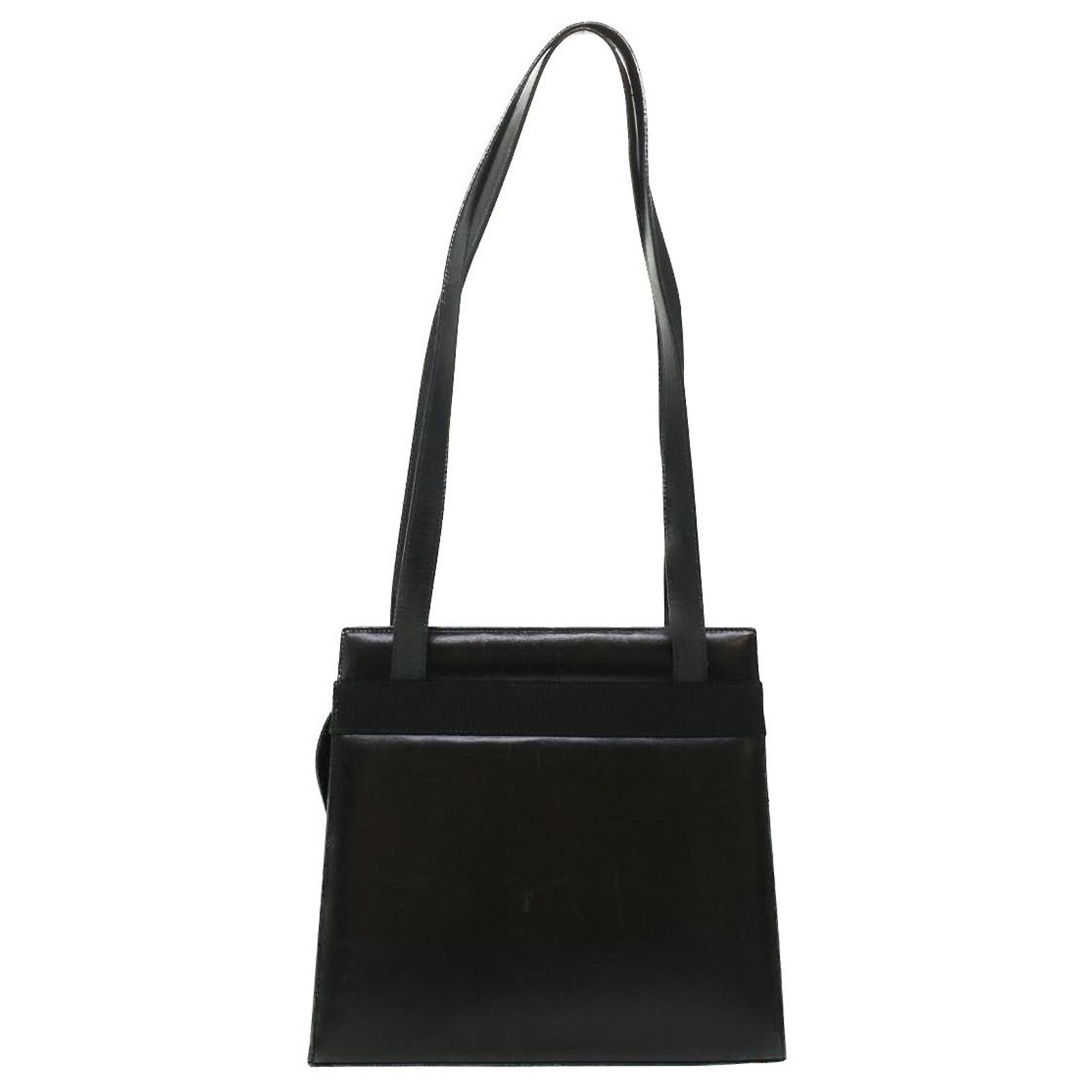 Salvatore Ferragamo Shoulder Bag Leather Black Auth am3586 ref.772121 ...