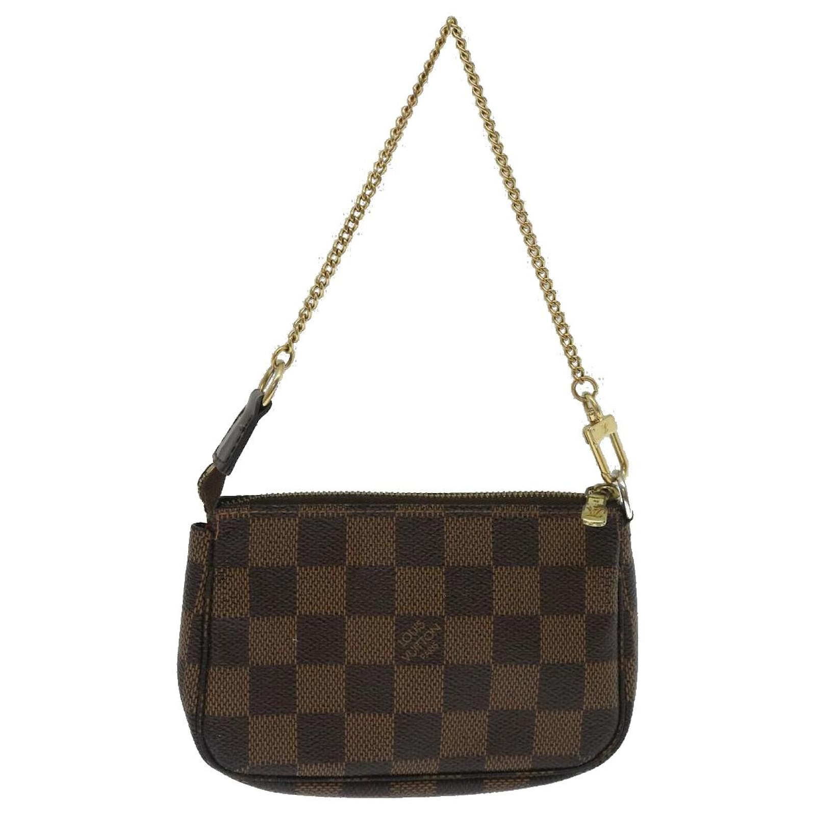 Pochette accessoire cloth mini bag Louis Vuitton Brown in Cloth