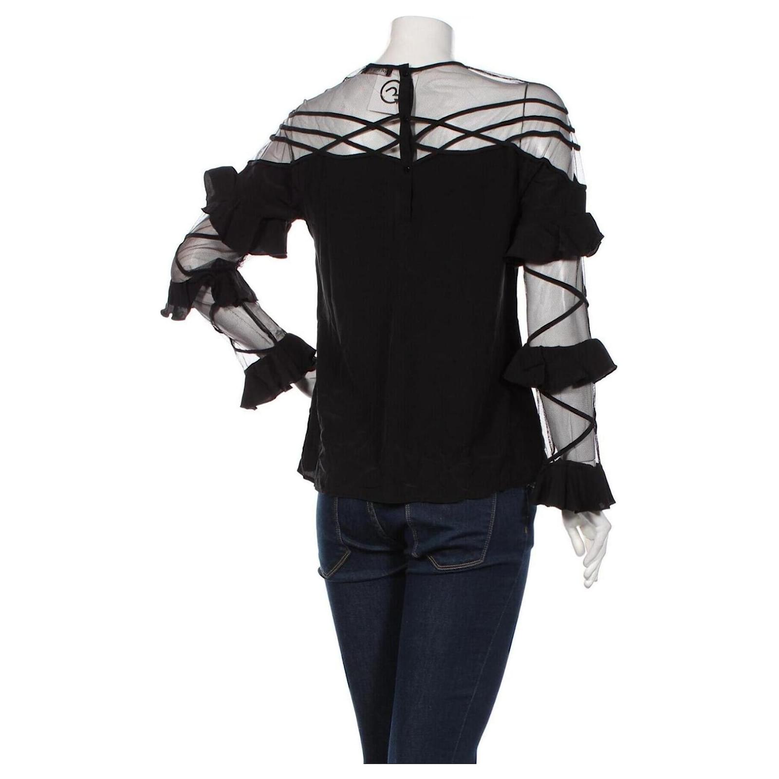 Chemisier Gilet Blanc Anne Fontaine Taille 2 - Coton - Très Bon état