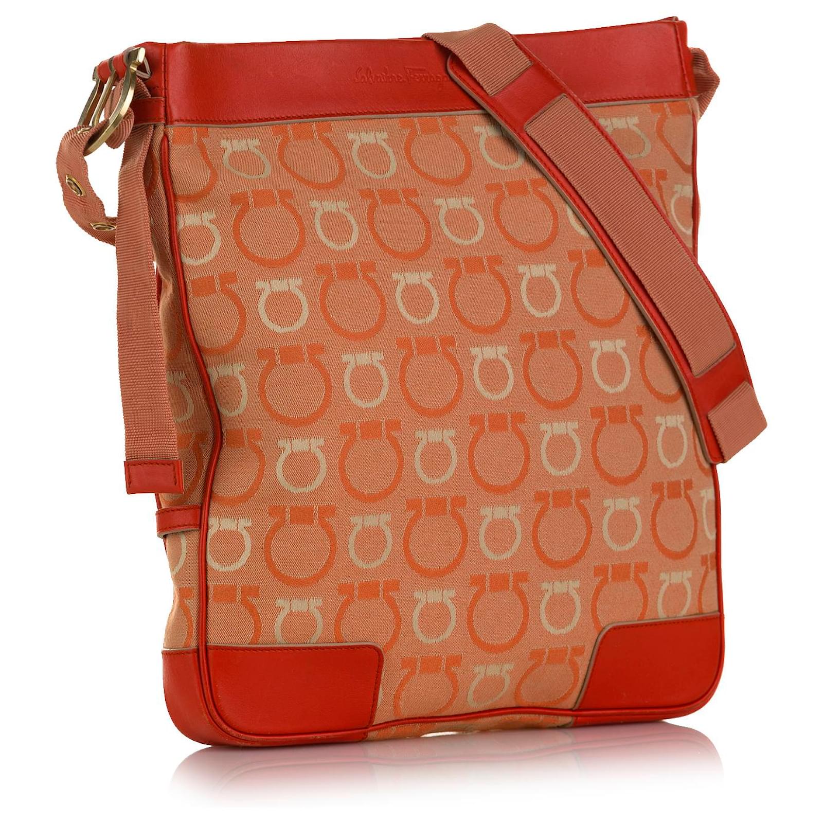 Salvatore Ferragamo Nylon Exterior Brown Bags & Handbags for Women
