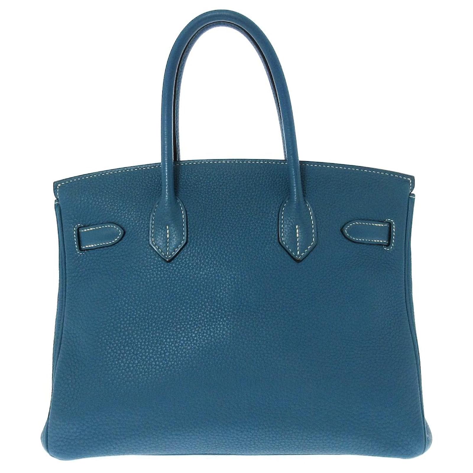 Hermès Birkin 30 Blue Leather ref.773558 - Joli Closet