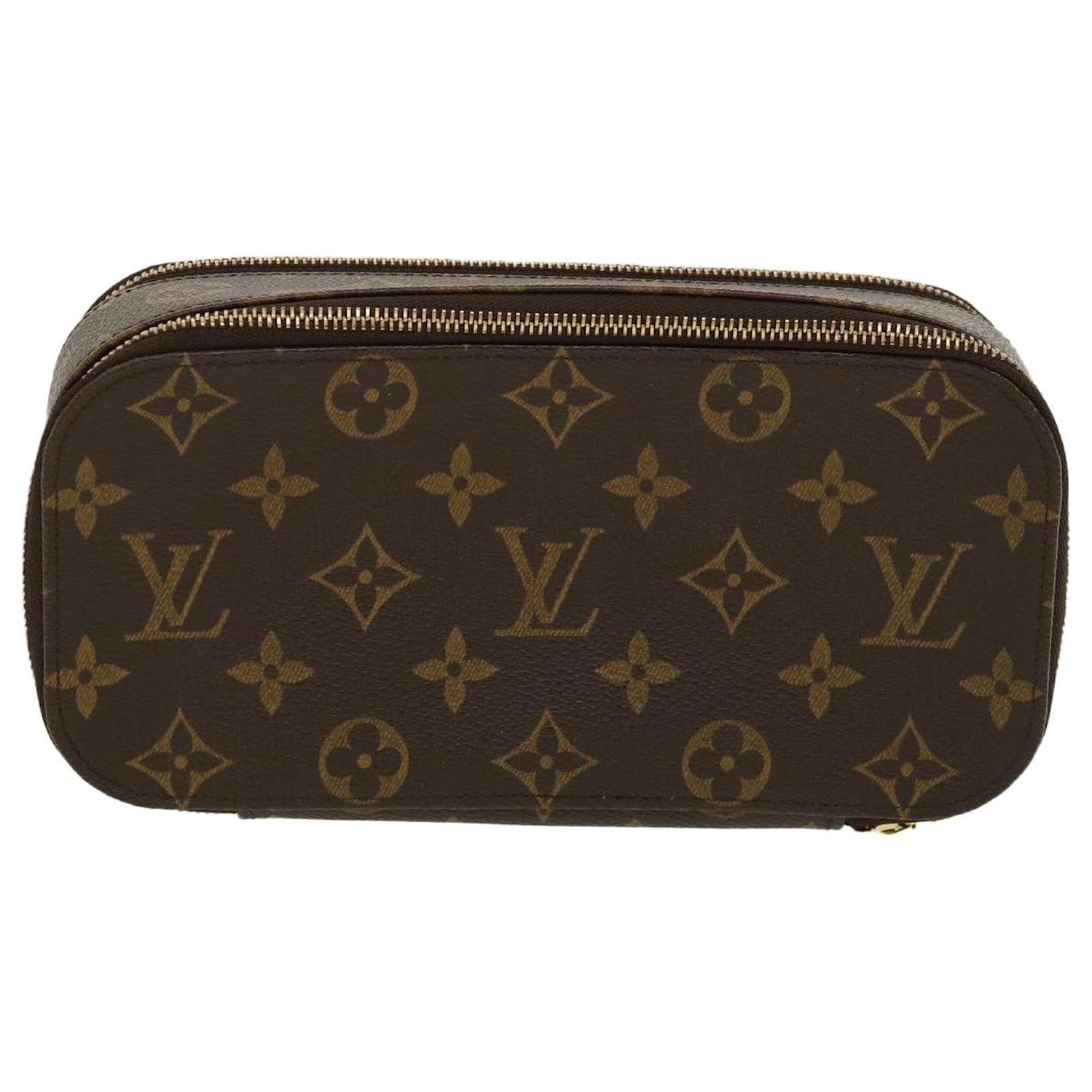 LOUIS VUITTON Monogram Canvas Cosmetic Pouch Brown