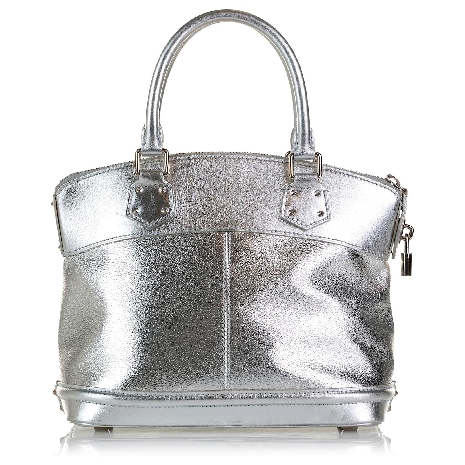 Louis Vuitton Silver Suhali Lockit PM Silvery Leather ref.776113