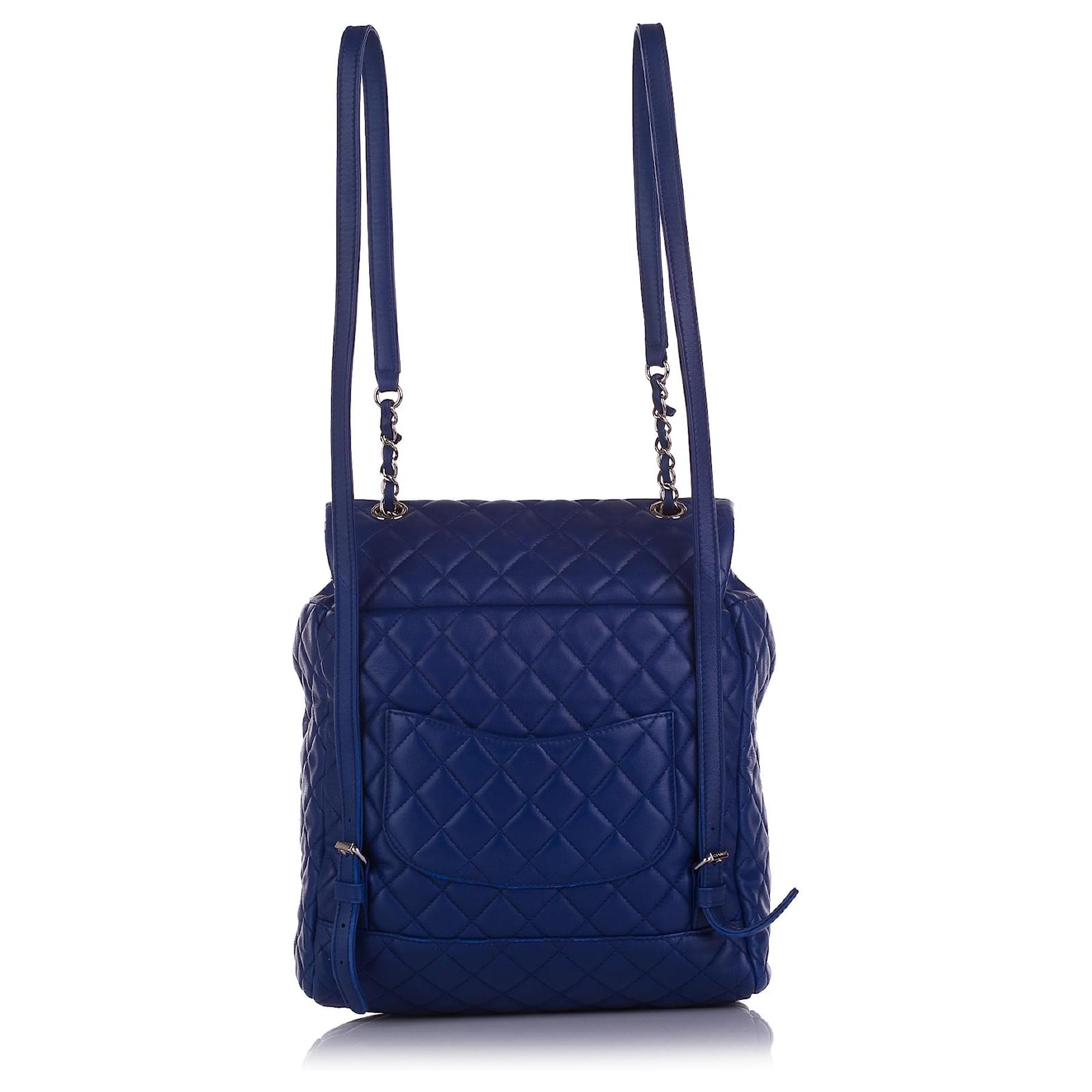 Chanel Blue Large Urban Spirit Backpack Leather ref.776117 - Joli