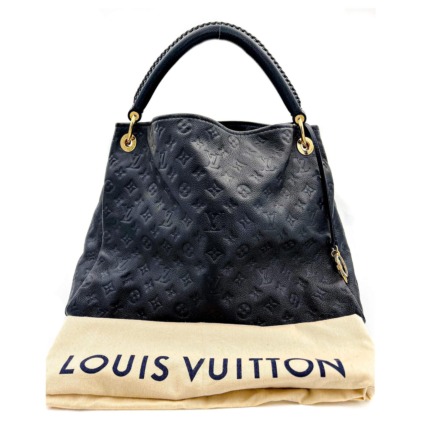 Louis Vuitton Artsy MM Navy Blue Leather Black ref.776923 - Joli