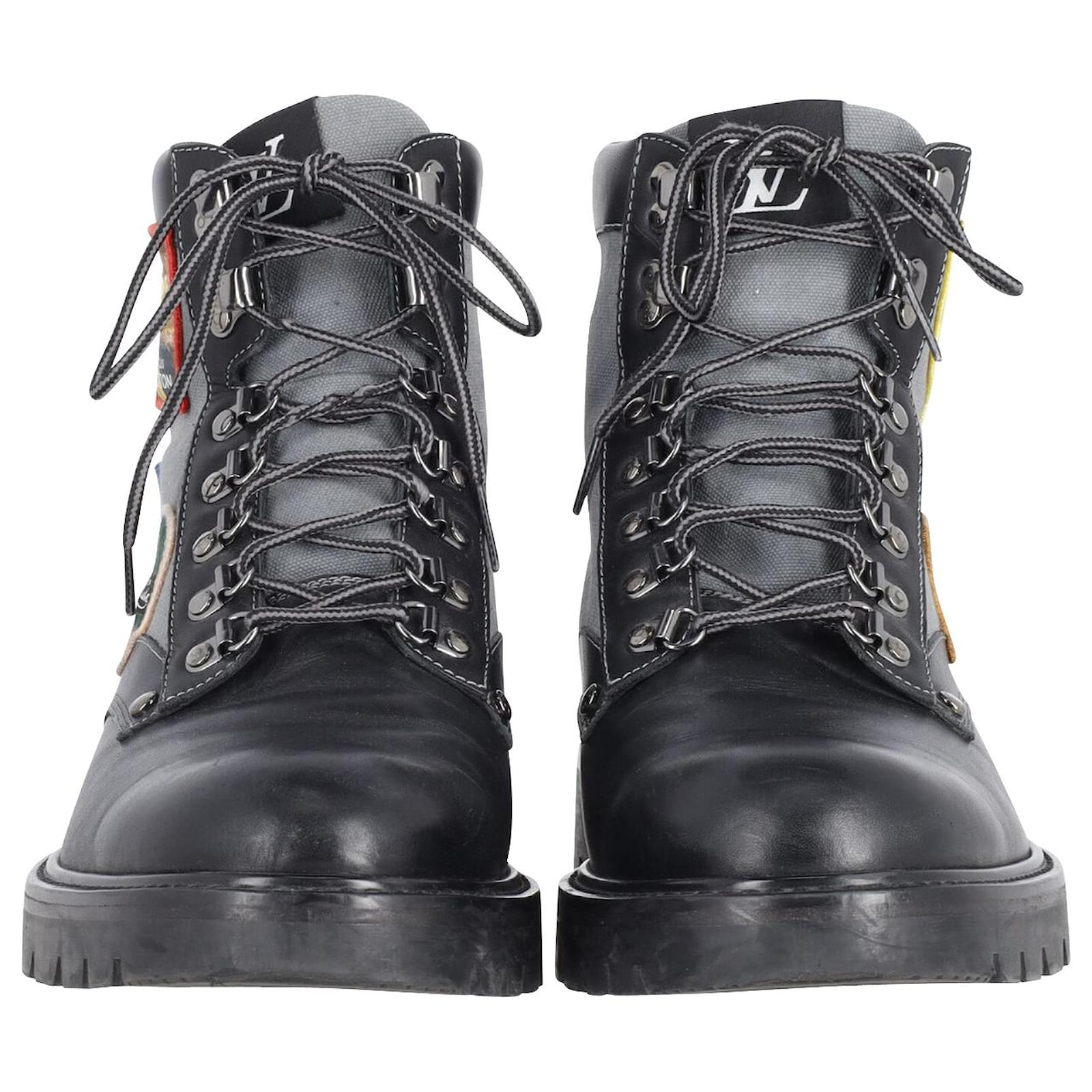 Louis Vuitton x Nigo - Authenticated Oberkampf Boots - Leather Black for Men, Never Worn