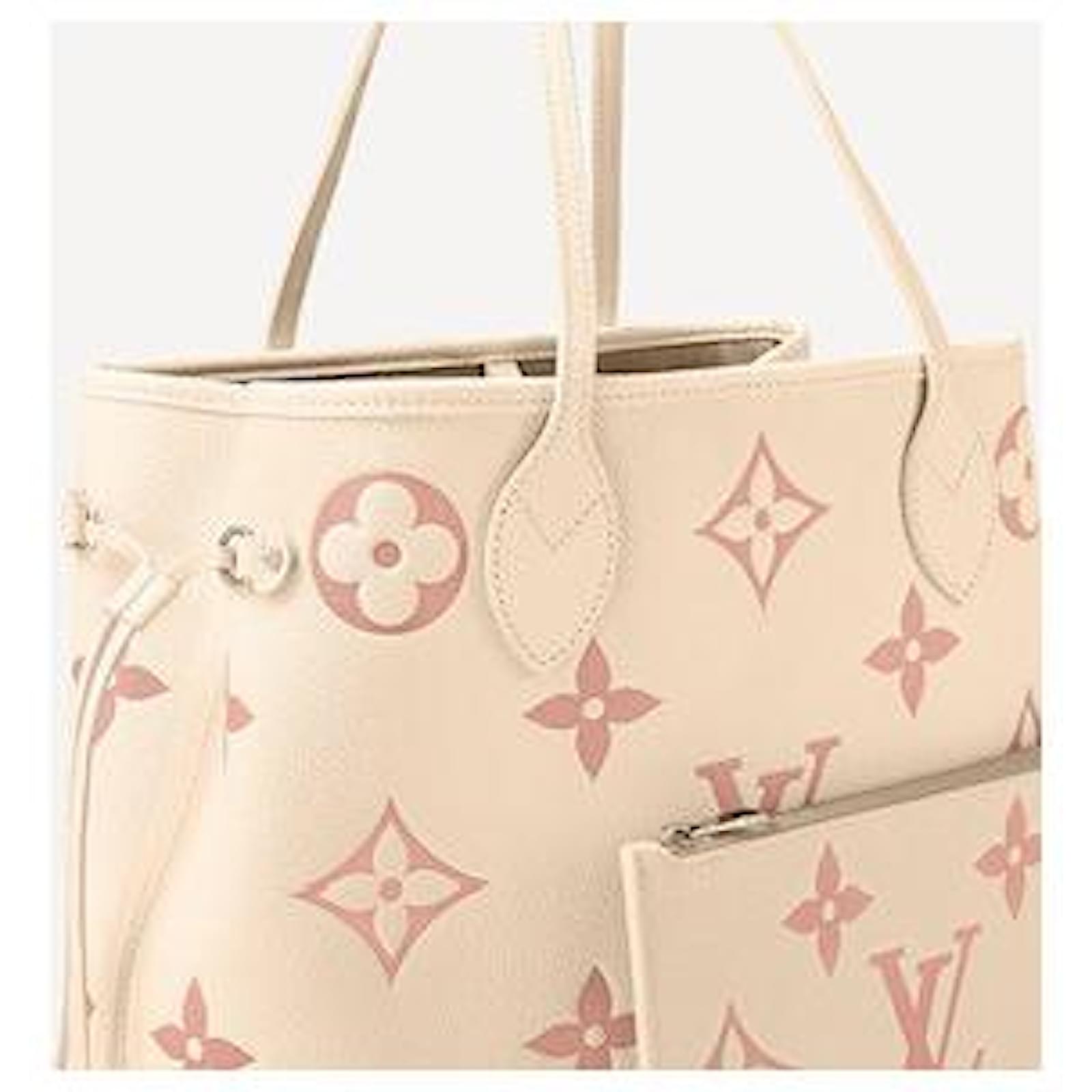 Louis Vuitton CarryAll PM Rose Trianon Pink/Creme Beige in Embossed Supple  Grained Cowhide Leather with Gold-tone - US