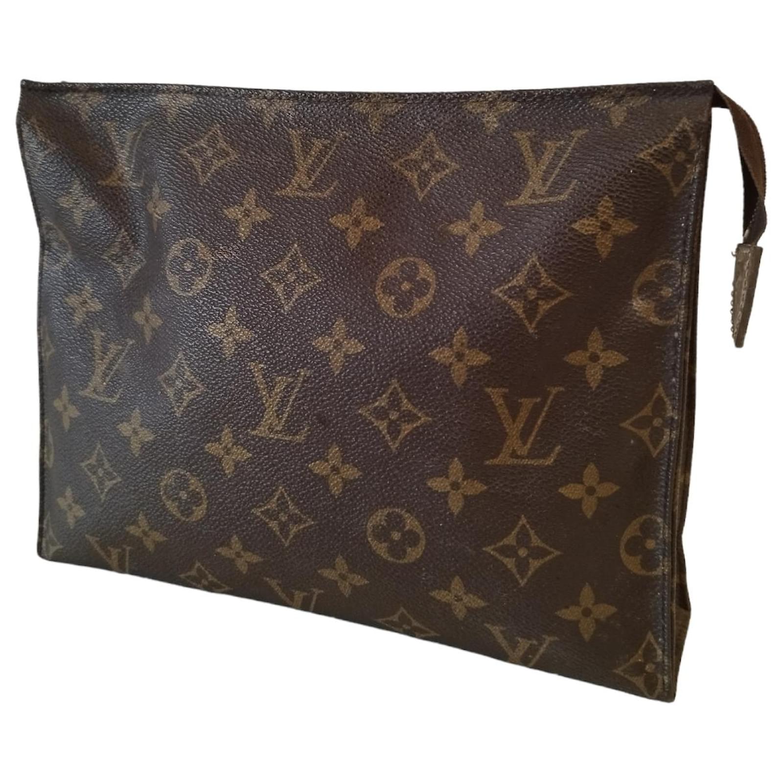 Louis Vuitton Brown Monogram Coated Canvas Toiletry Pouch 26 Gold