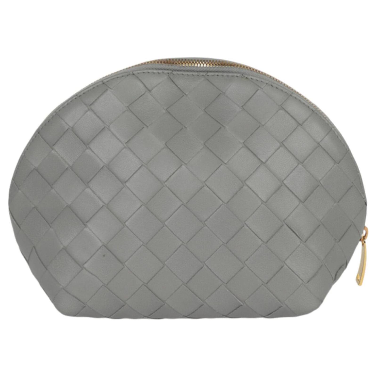 Bottega Veneta Leather Intrecciato Cosmetic Case