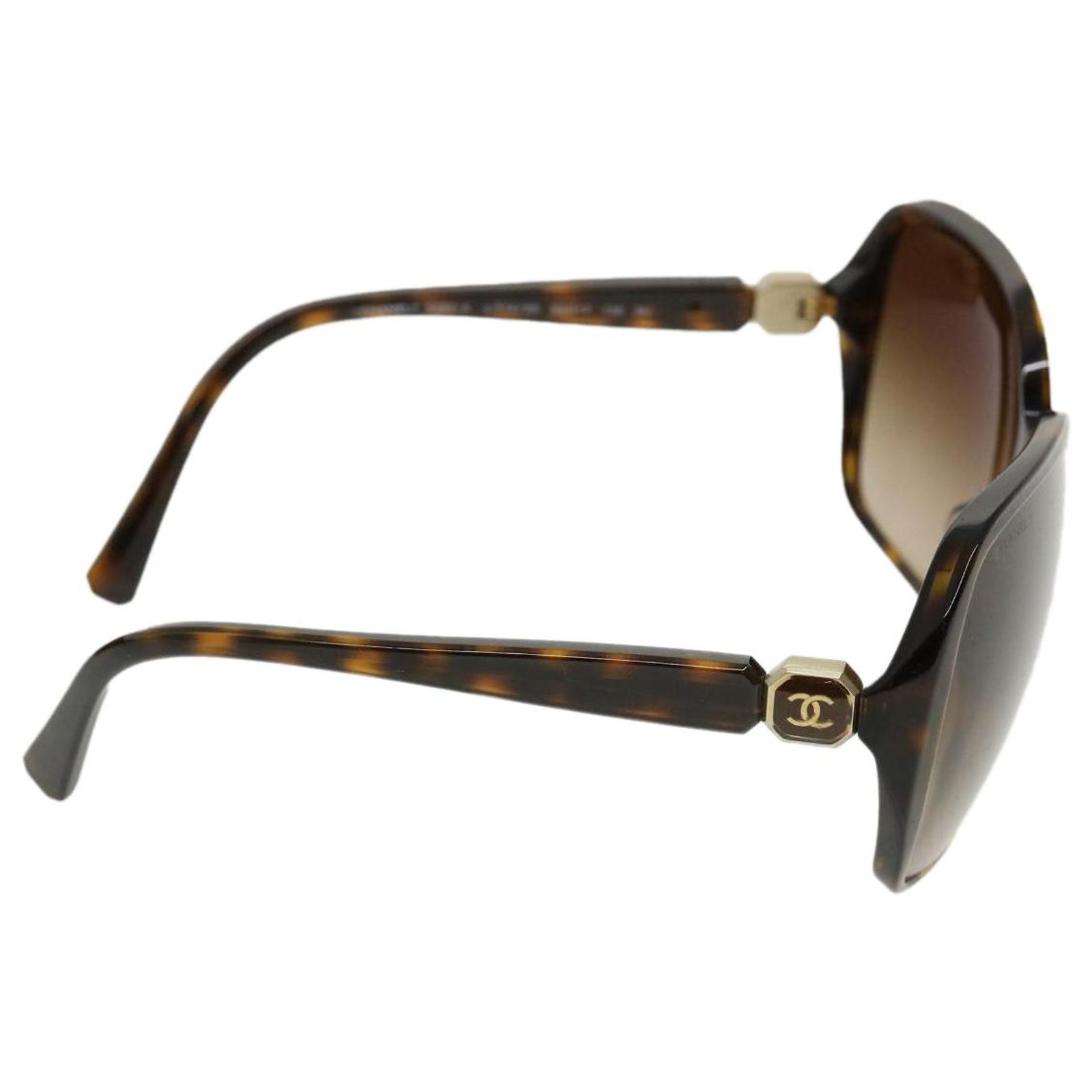 CHANEL Sunglasses Brown CC Auth 35426 Plastic ref.JC782358 