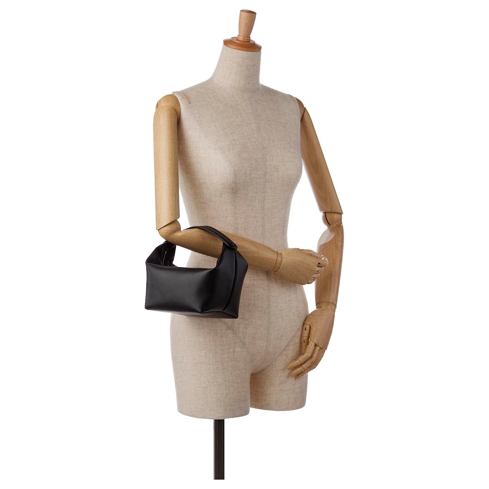 The Row Black Les Bains Handle Bag Leather Pony-style The Row Black Les Bains Handle Bag Leather Pony-style