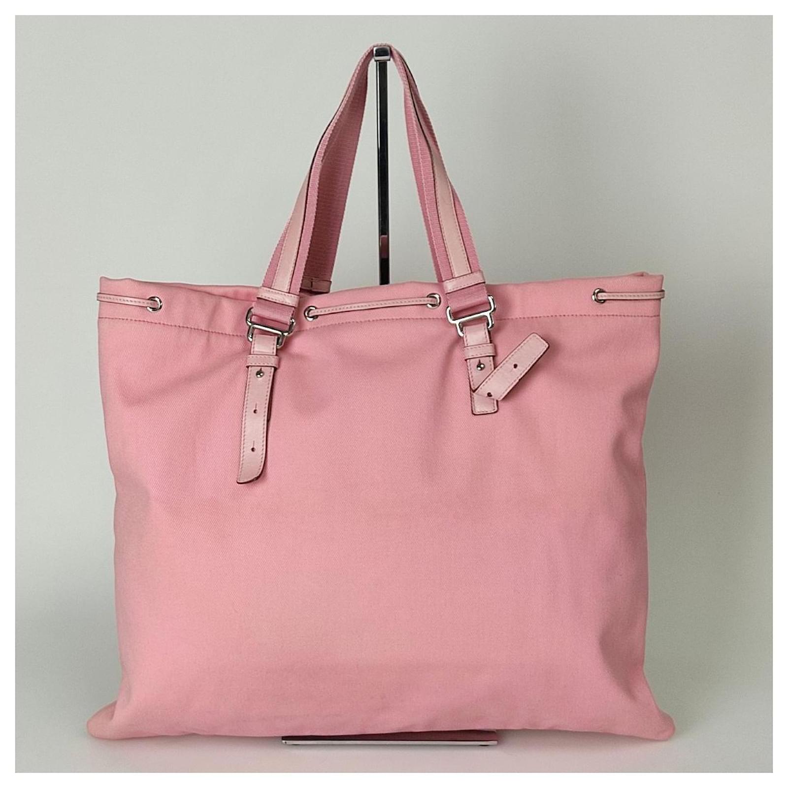 Yves Saint Laurent Canvas Shopper Bag Pink Cloth ref.783304 Joli Closet
