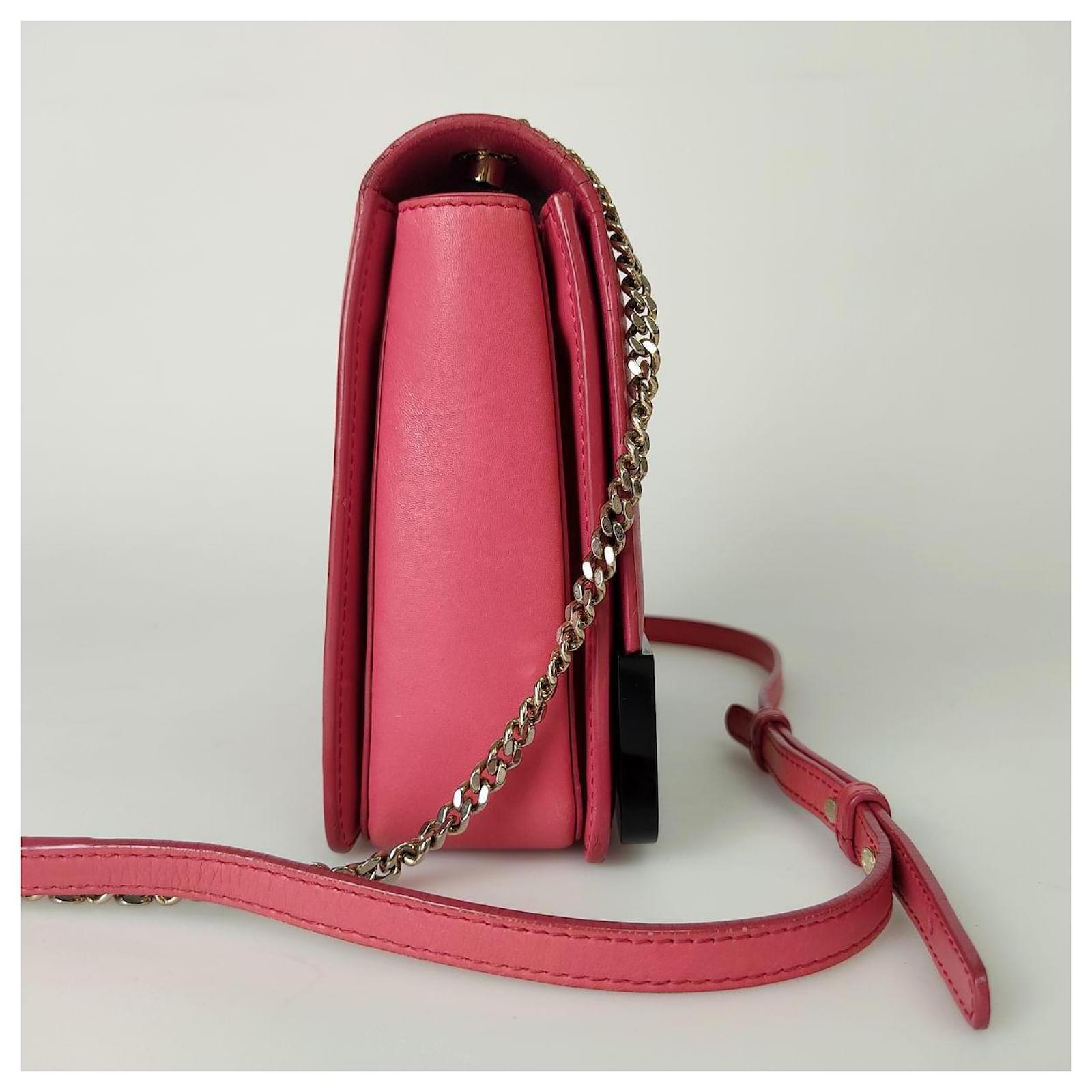 Bulgari Bvlgari Serpenti Chain Shoulder Bag Pink Leather ref