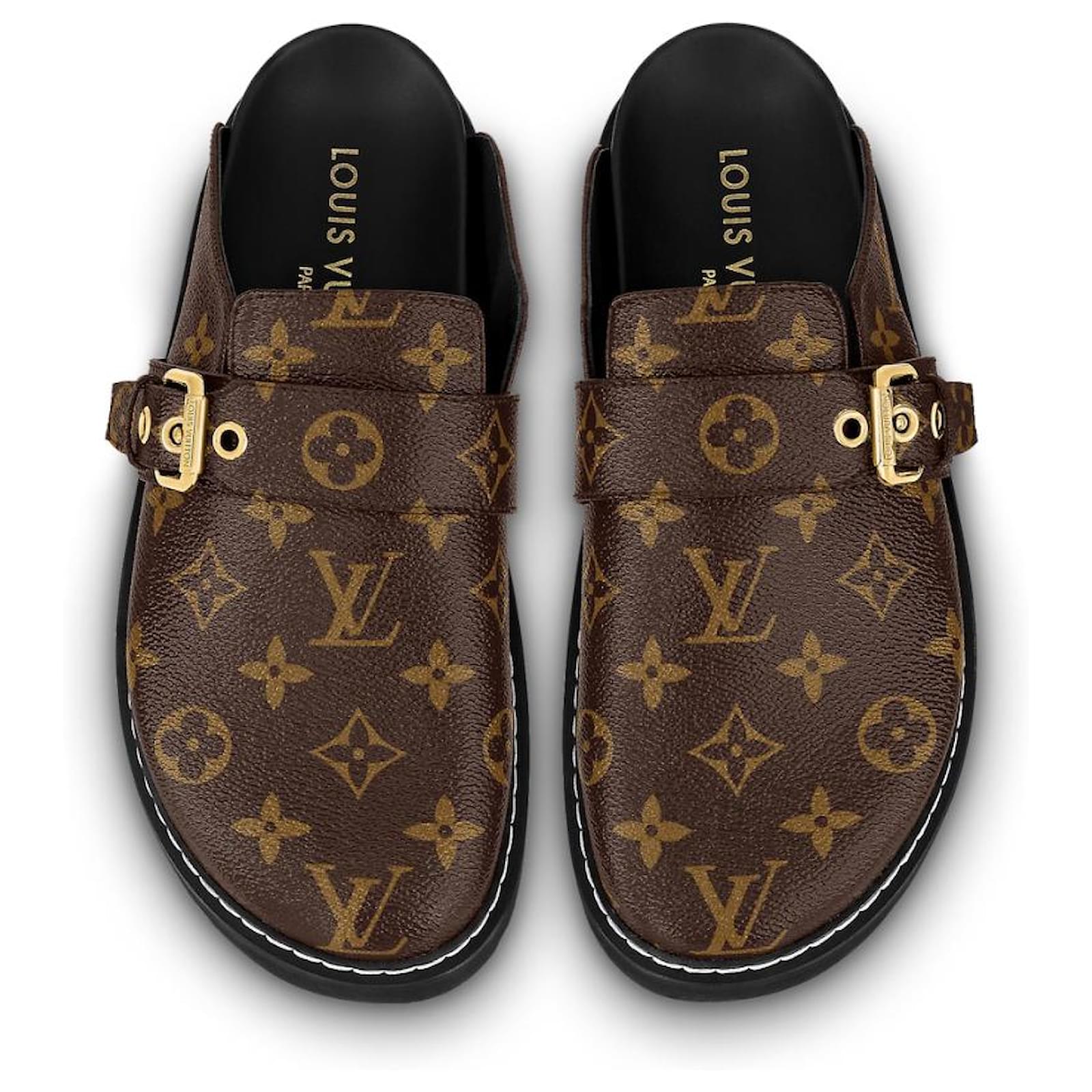 Lv cosy leather mules & clogs Louis Vuitton Brown size 39 EU in Leather -  36753887