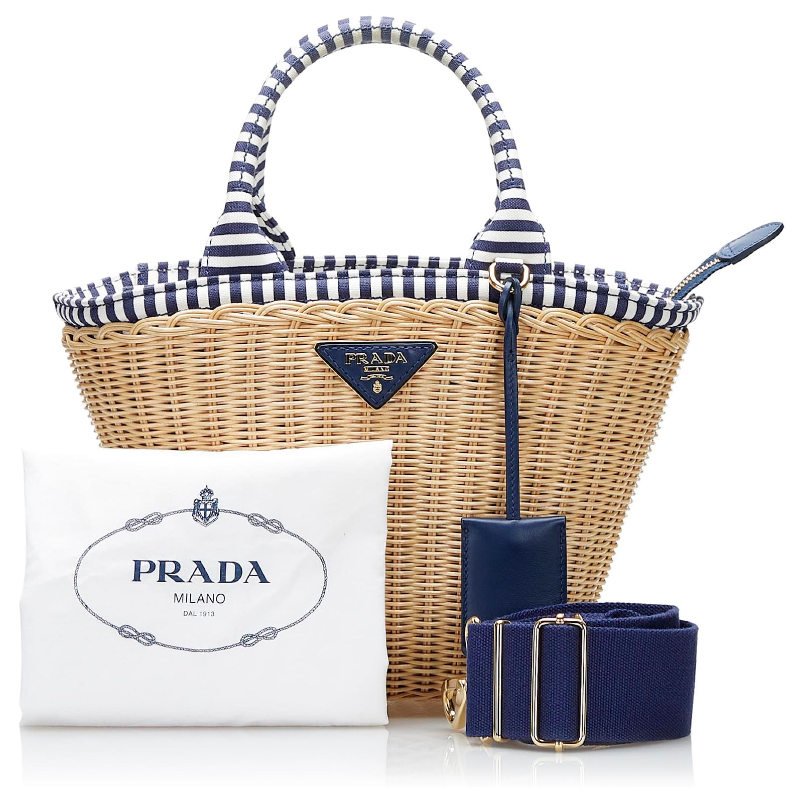 Prada Wicker And Canvas Basket Bag  Bags, Wicker bags, Bags designer  fashion