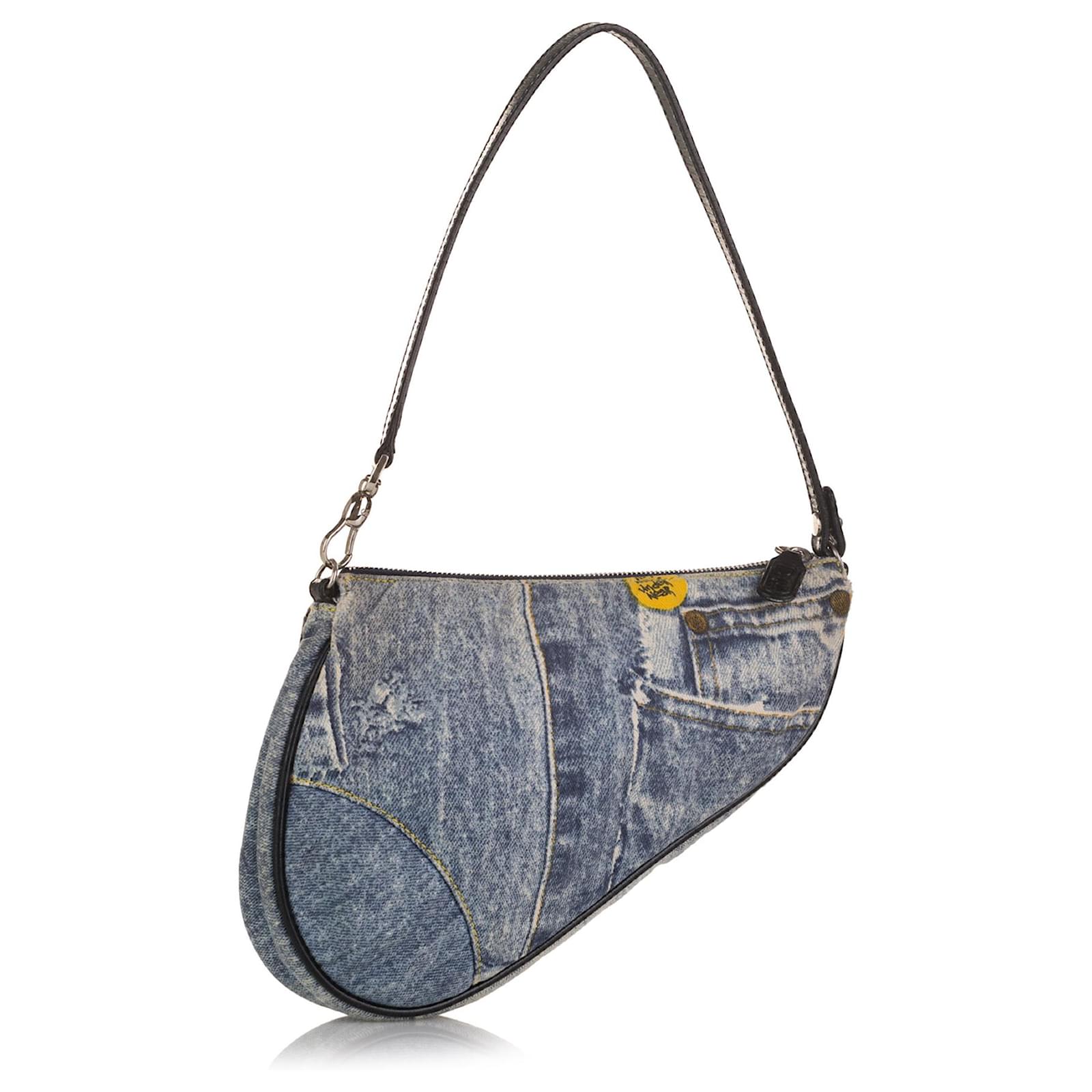 Christian Dior Denim Saddle Pochette