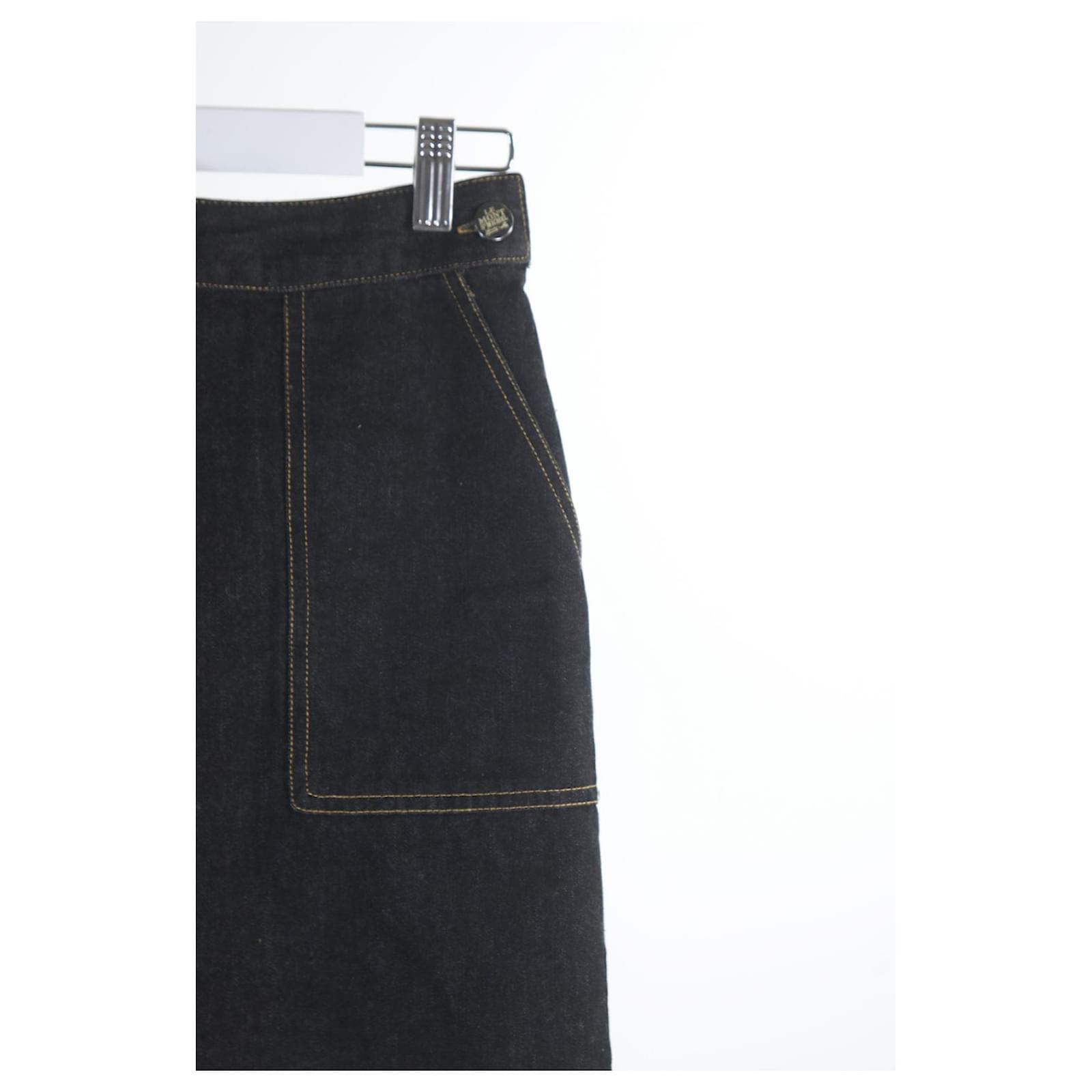 Le Mont Saint Michel skirt 36 Blue Cotton ref.783992 Joli Closet