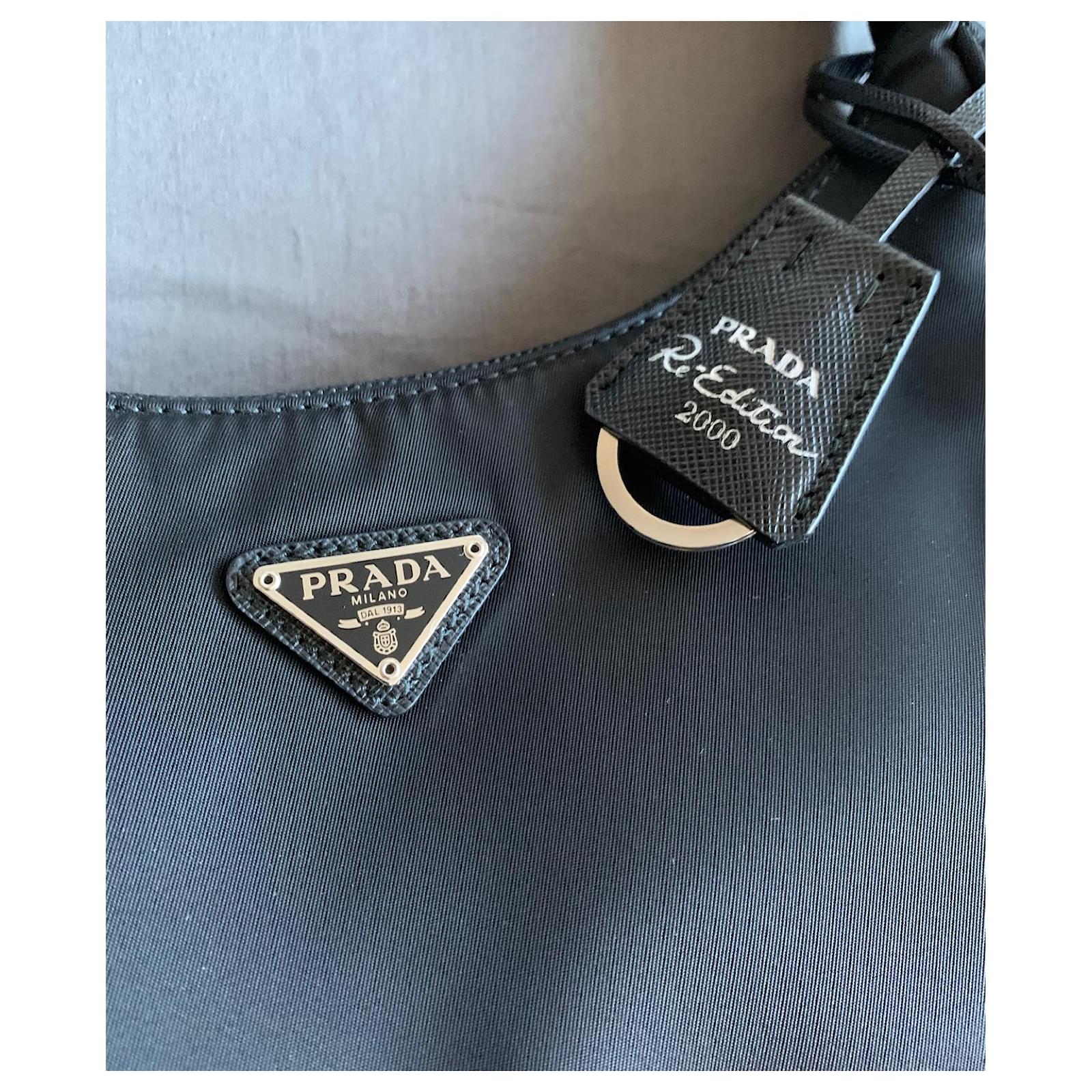 Prada Re-Edition 2000 Shoulder Bag Nylon Black in Nylon with Silver-tone -  US