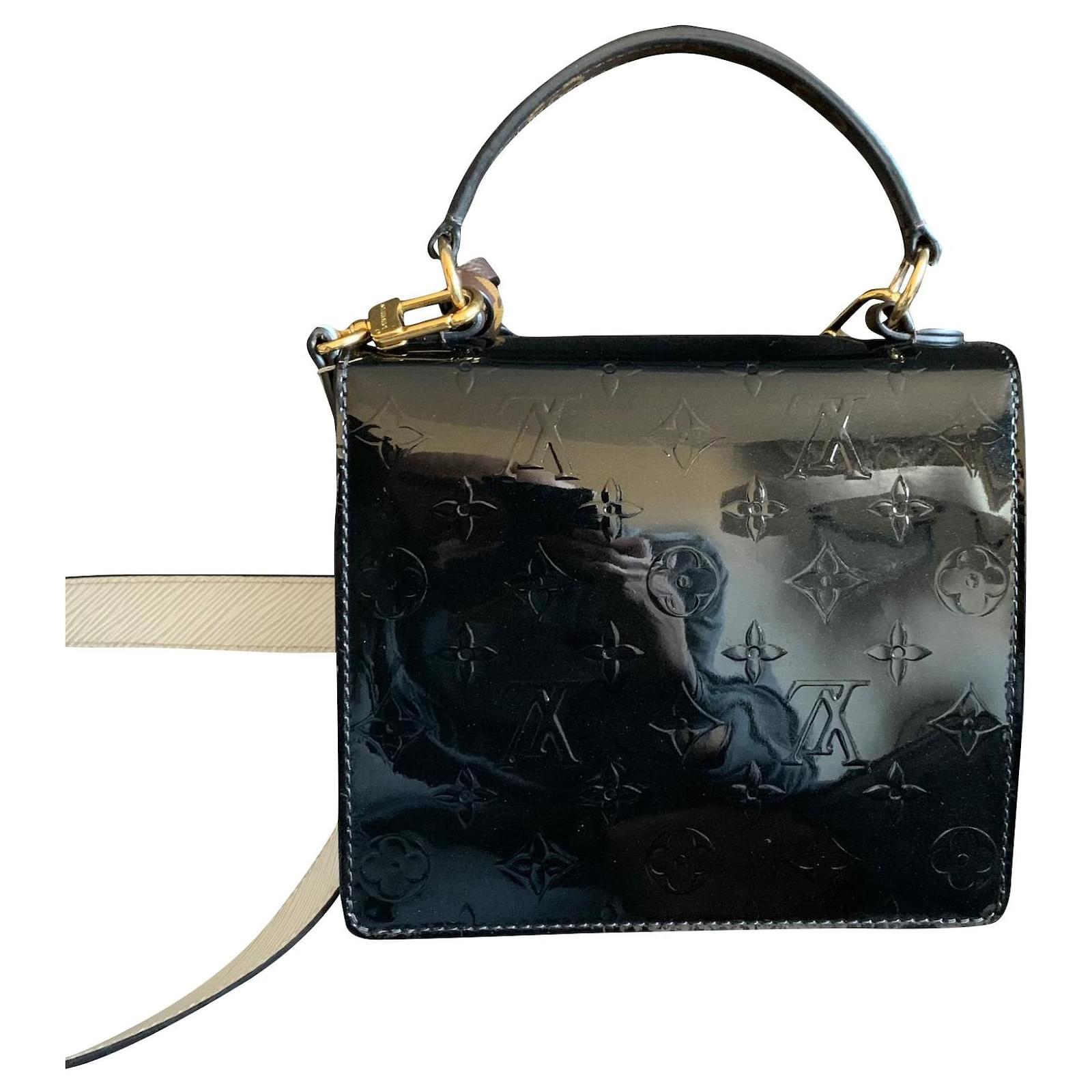 Spring street patent leather handbag Louis Vuitton Black in Patent