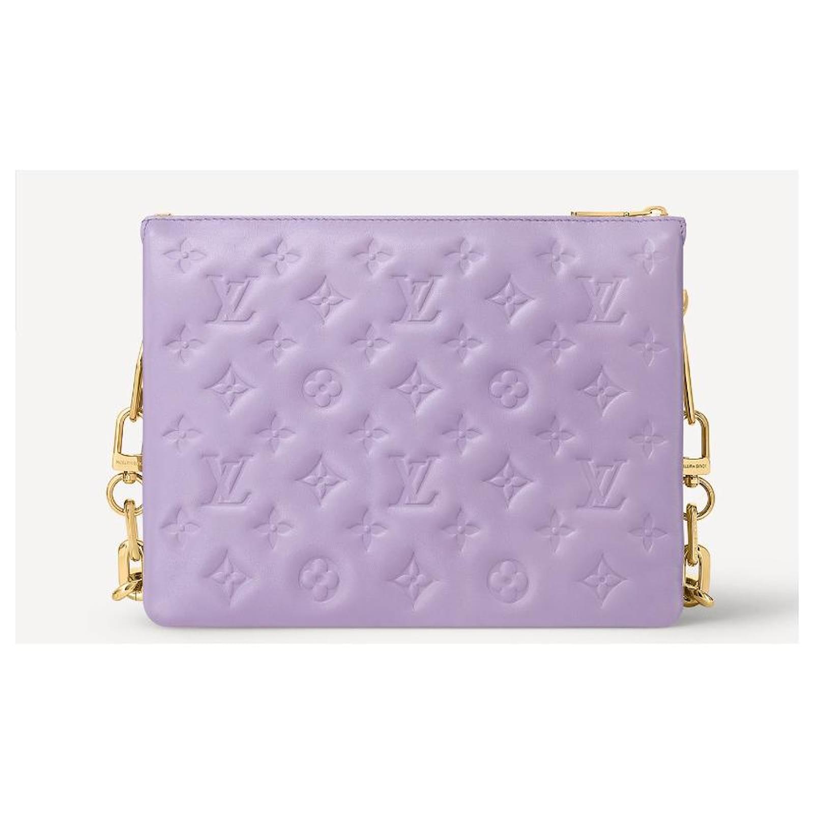 Louis Vuitton Pink & Purple Monogram Embossed Puffy Lambskin Coussin Pm  Leather ref.632501 - Joli Closet