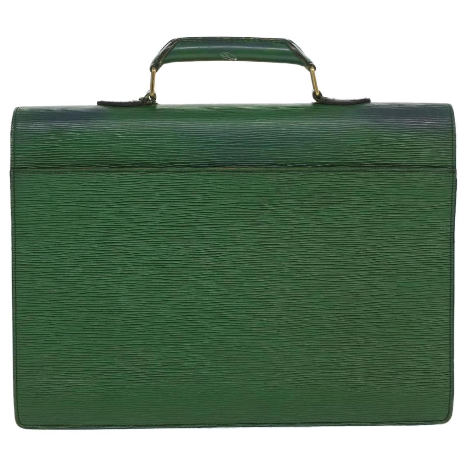 LOUIS VUITTON Epi Serviette Conseiller Briefcase Green M54424 LV Auth 35406  Leather ref.785210 - Joli Closet