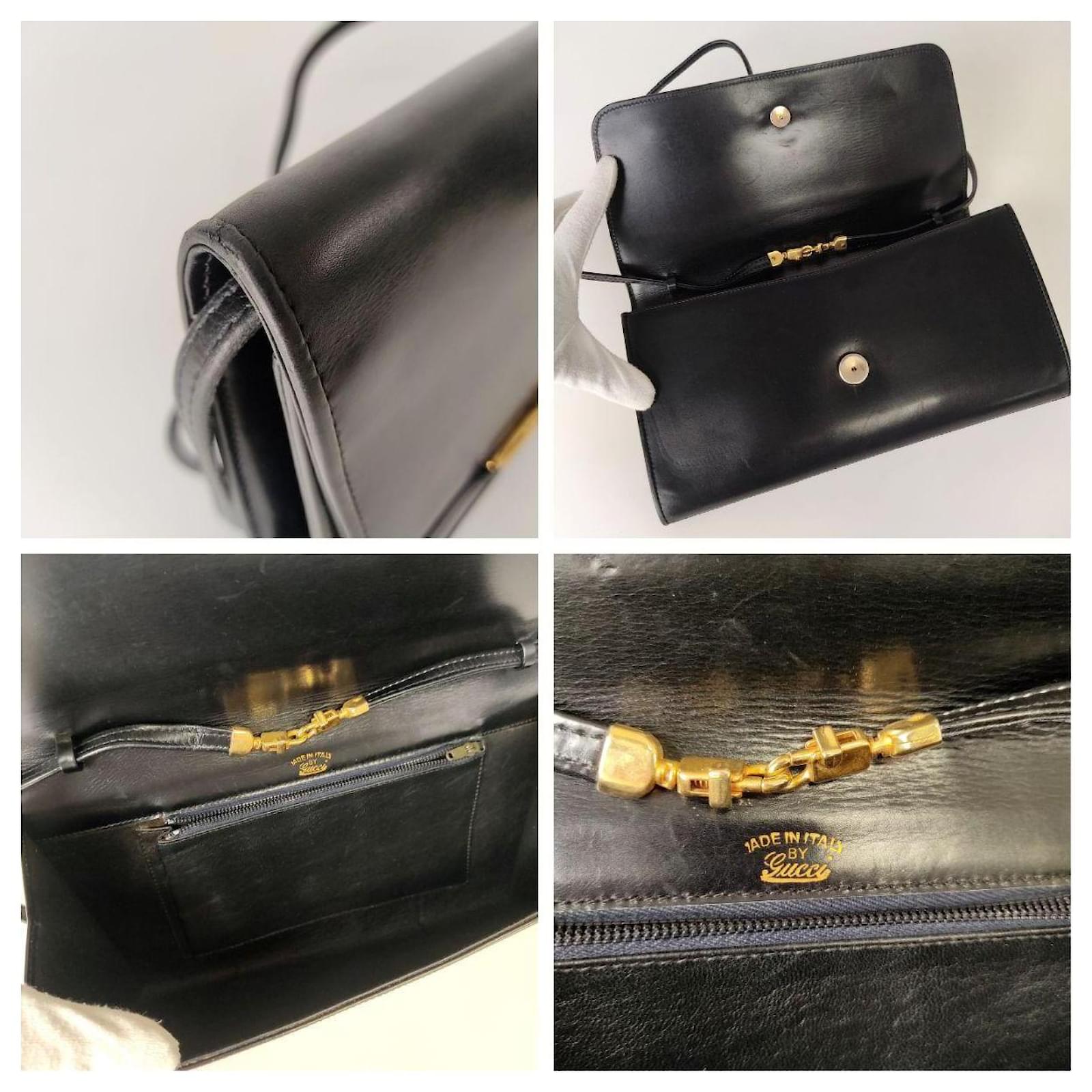Gucci Vintage Shoulder Bag in Black Leather ref.785450 Joli Closet