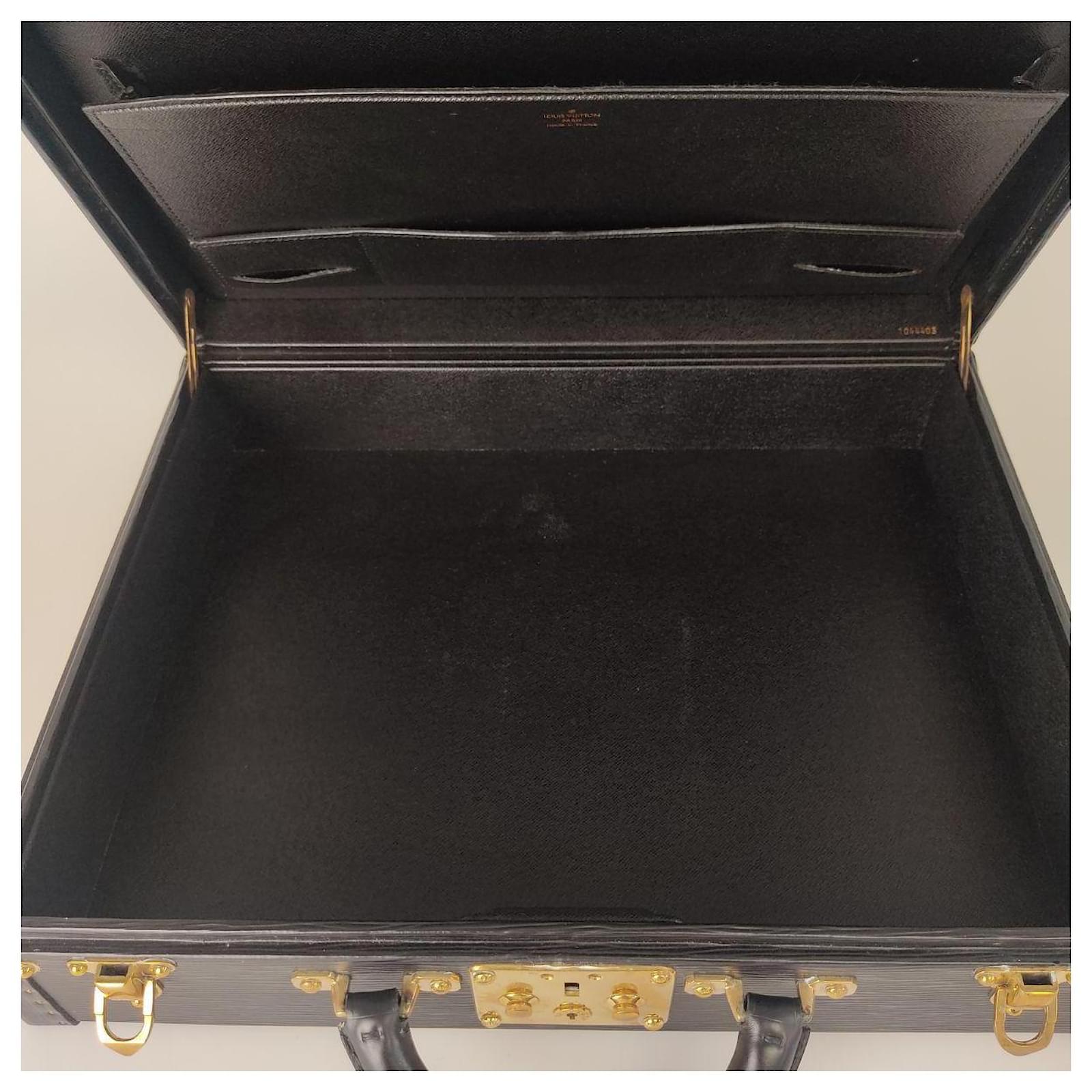 Louis Vuitton President Epi Briefcase Black Leather ref.785454