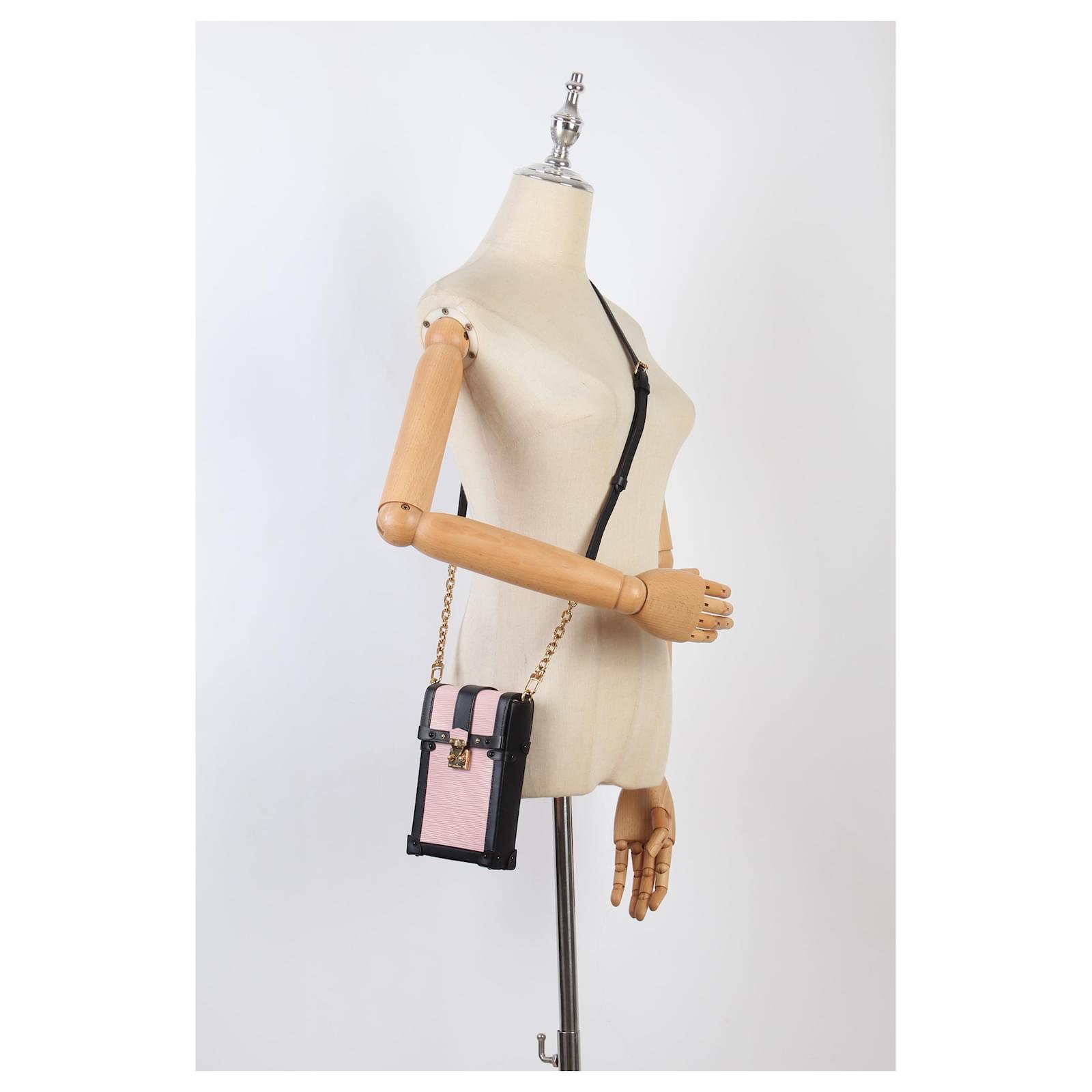 Louis Vuitton Vertical Trunk Pochette Epi Leather Pink 810751