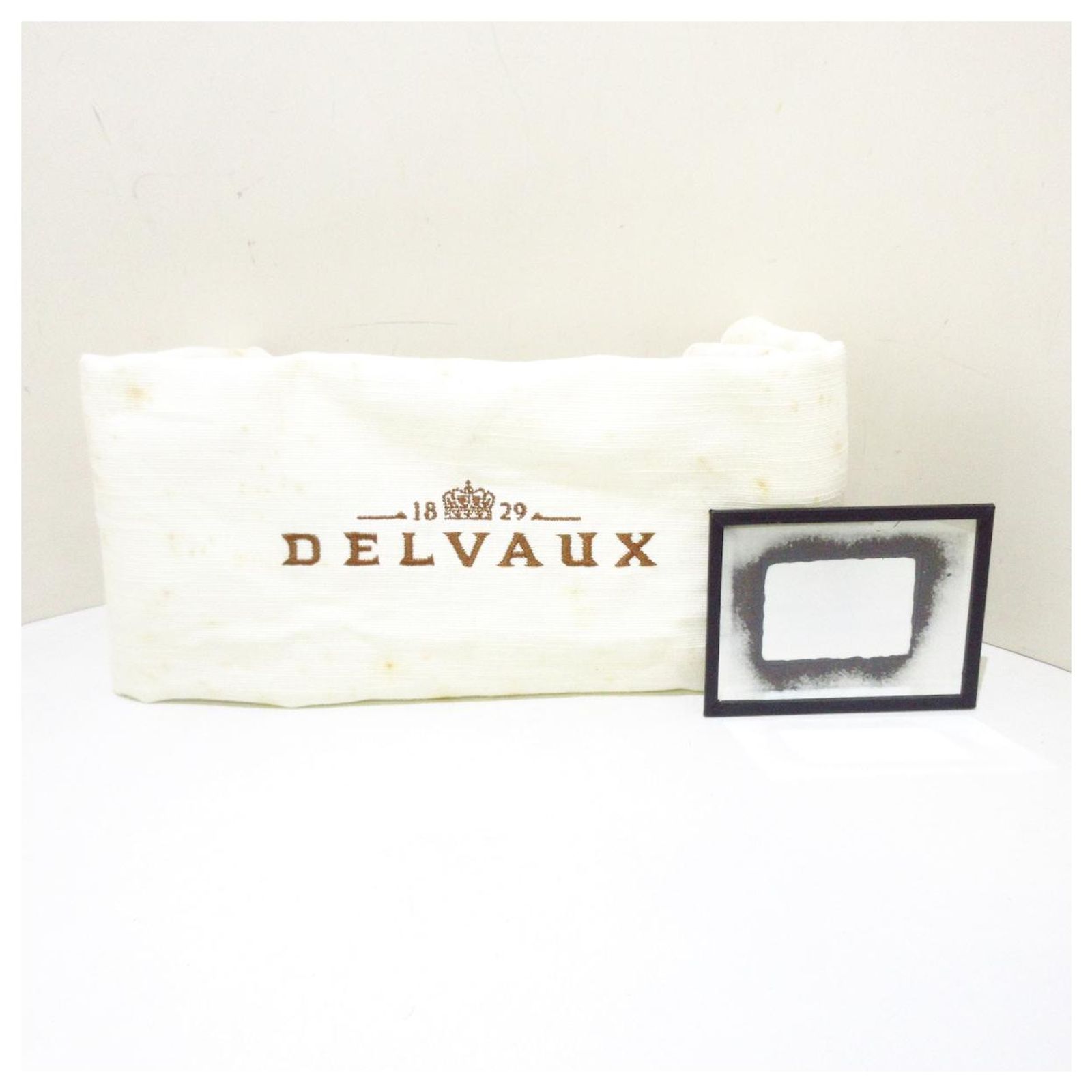Miroir De Sac Delvaux Bruxelles En Cuir Noir - Accessoire Signé - Occasion