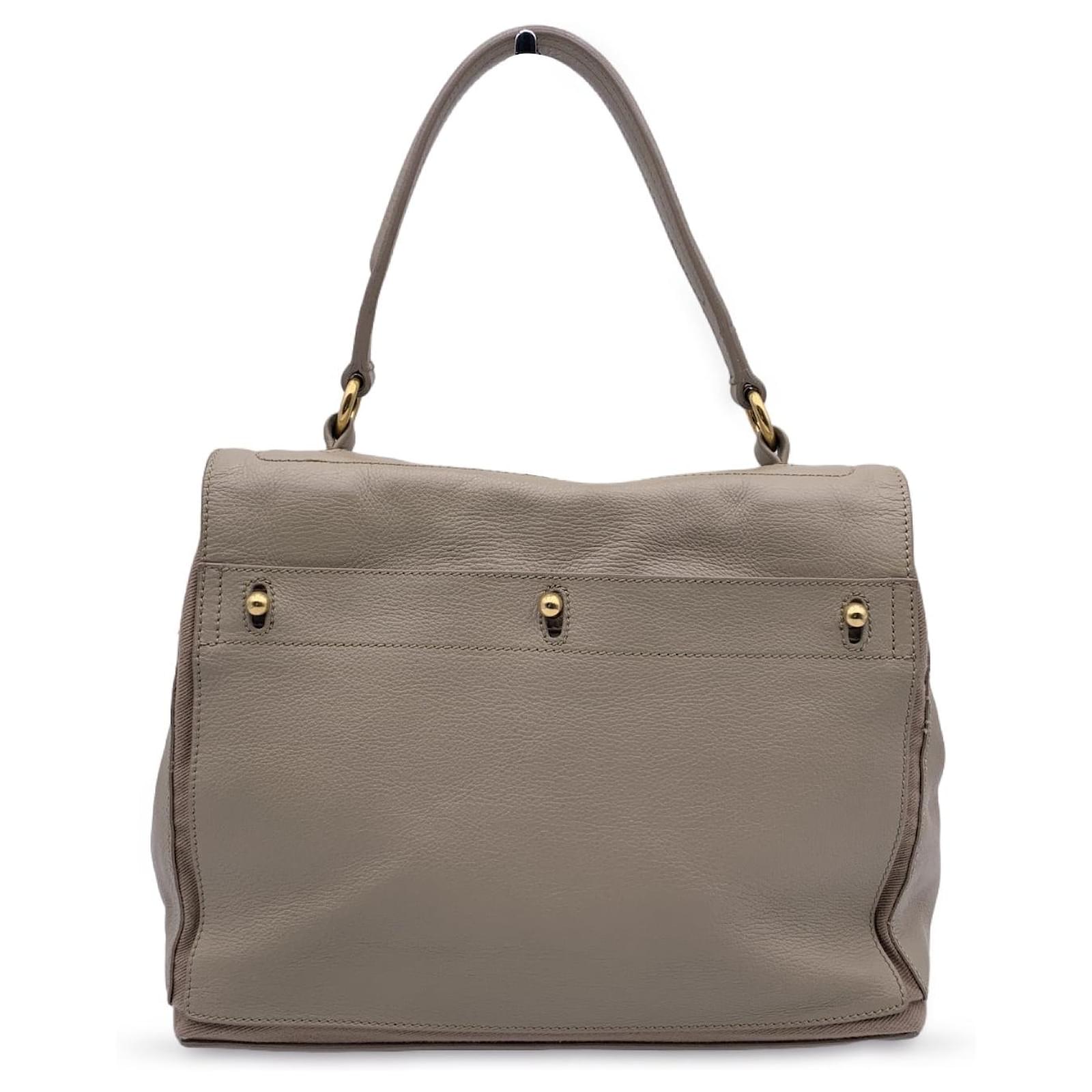 Yves Saint Laurent Beige Leather Muse 2 Two Satchel Bag ref.786645 - Joli  Closet