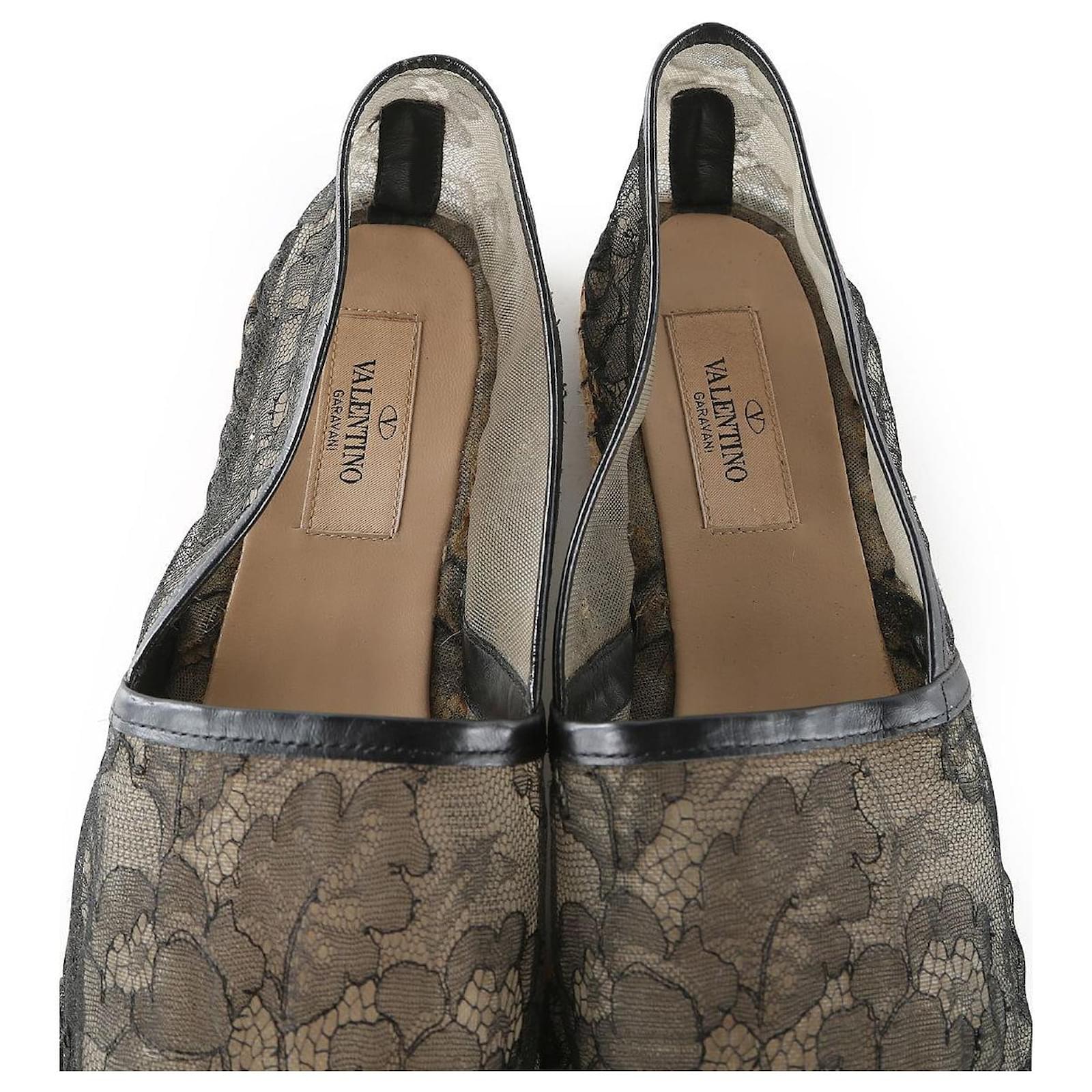 Valentino Garavani Brown Calf Leather Bos Taurus Espadrilles main image 0