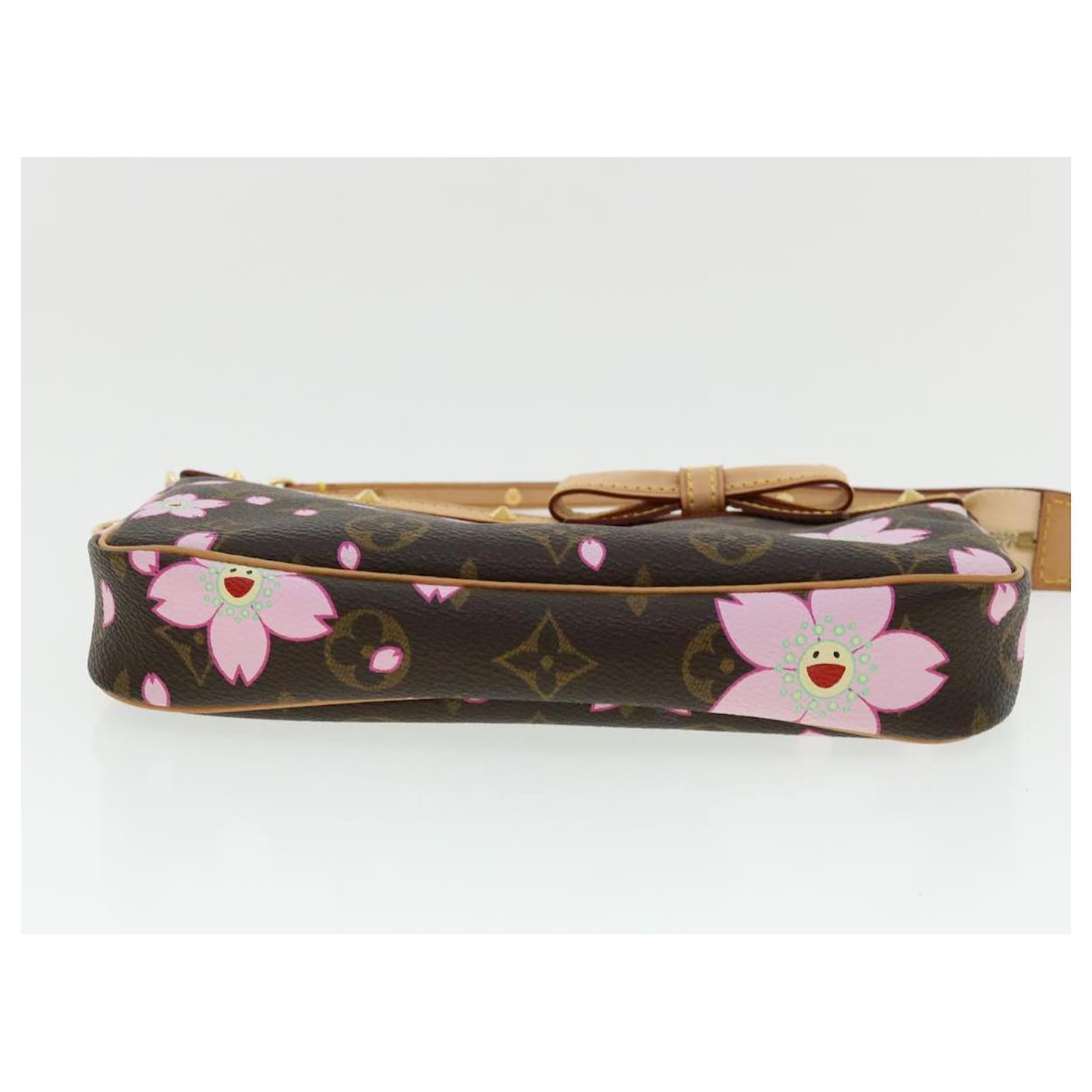 Louis Vuitton Pochette Accessoires Bag Ar0023 Purse Cherry Blossom M92006