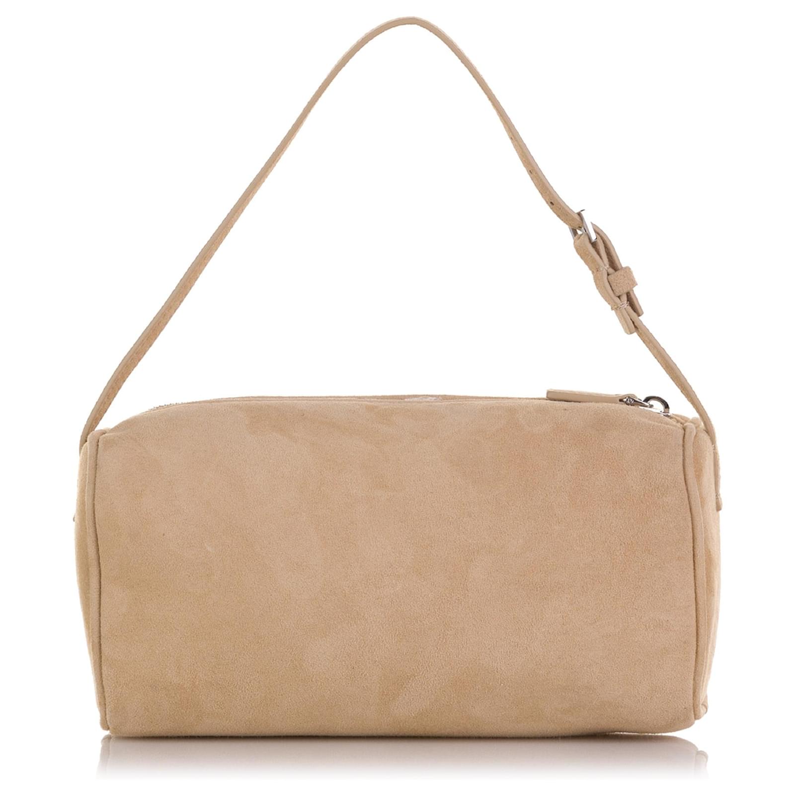 90 S Leather Shoulder Bag in Beige - The Row