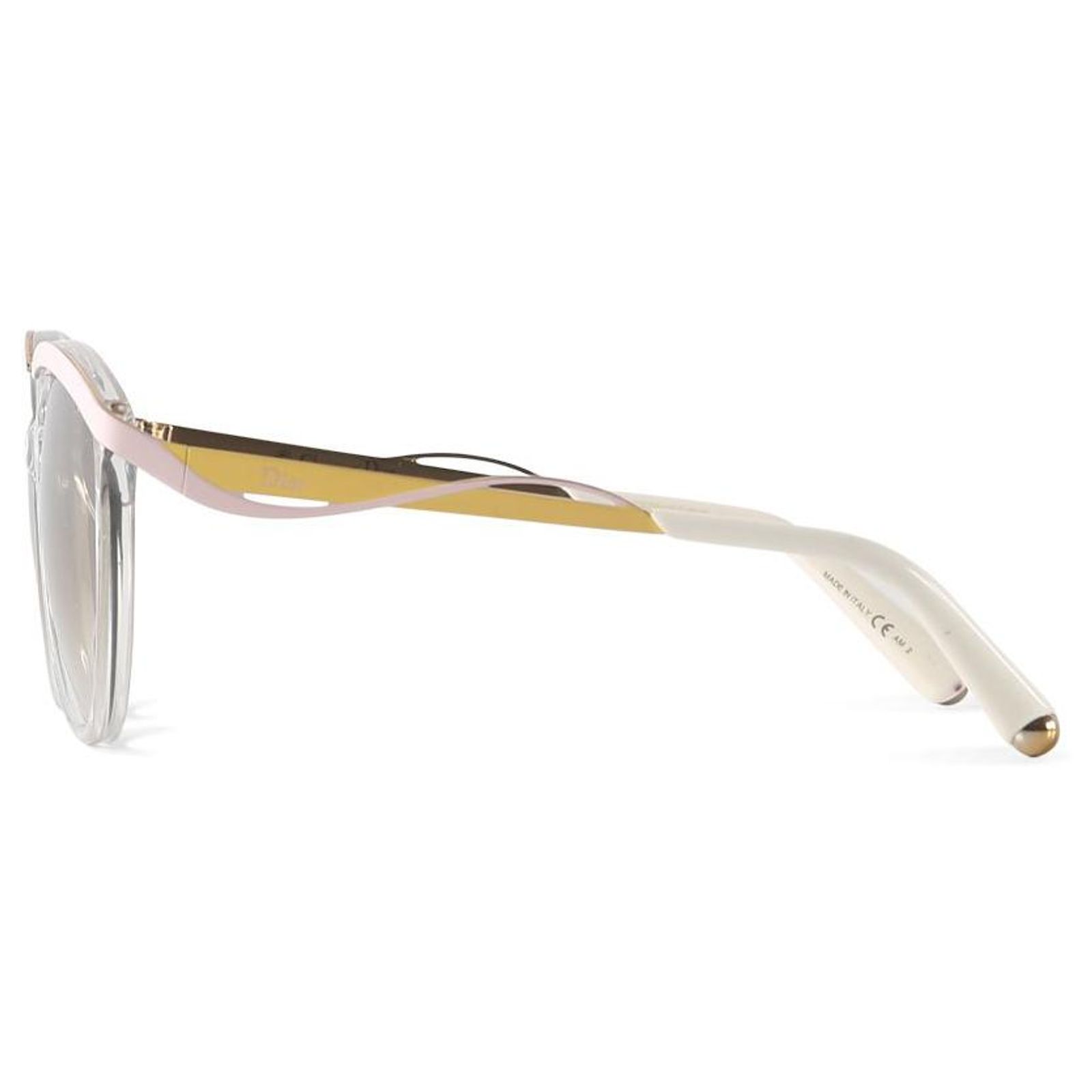 Monture De Lunettes Ovales Transparentes Multicolores Et Or - Mannis ST-011 - Taille 54-39 - Neuf Sans étiquette