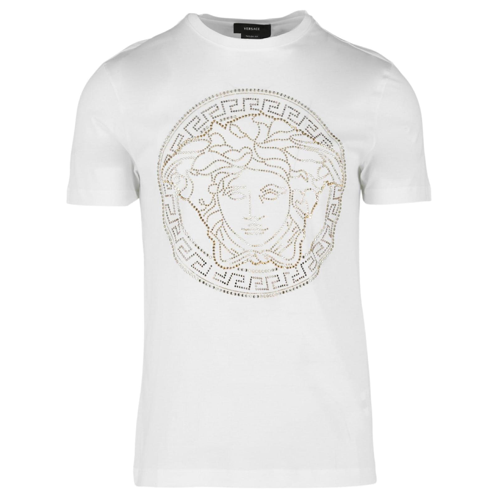 Versace Medusa TShirt White Cotton ref.790056 Joli Closet