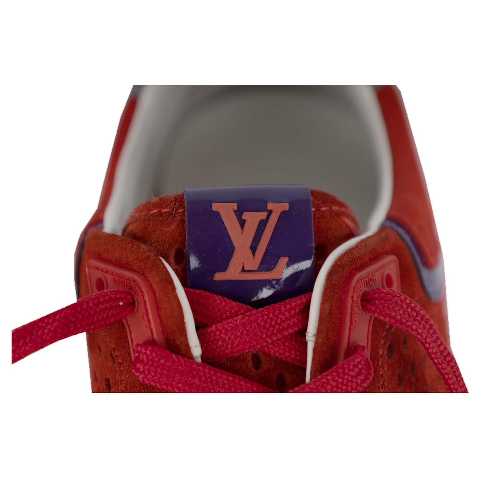 Louis Vuitton Run Away sneakers Red Suede ref.776536 - Joli Closet