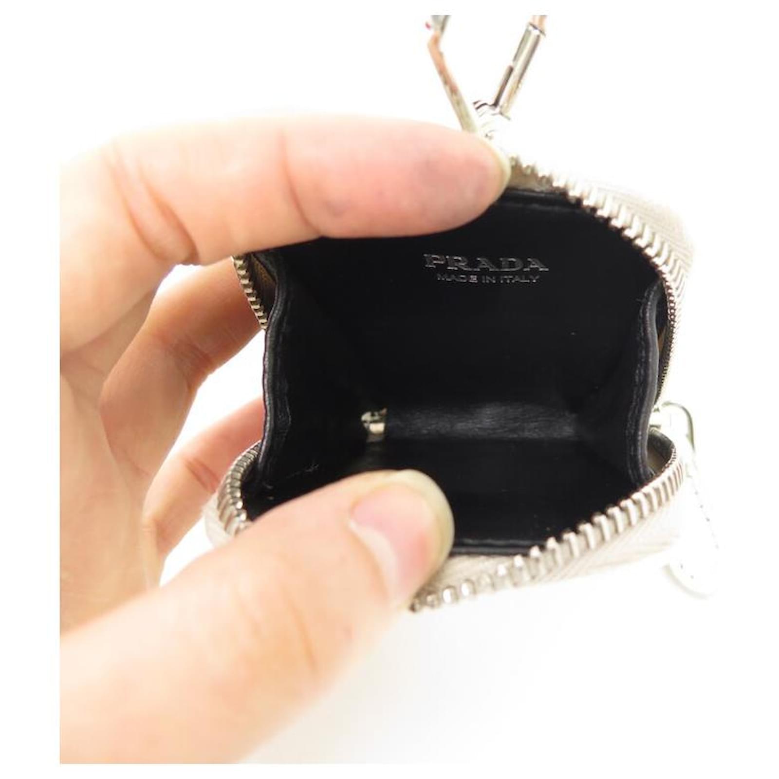 NEW MINI POUCH PRADA IN WHITE SAFFIANO LEATHER NEW WHITE
