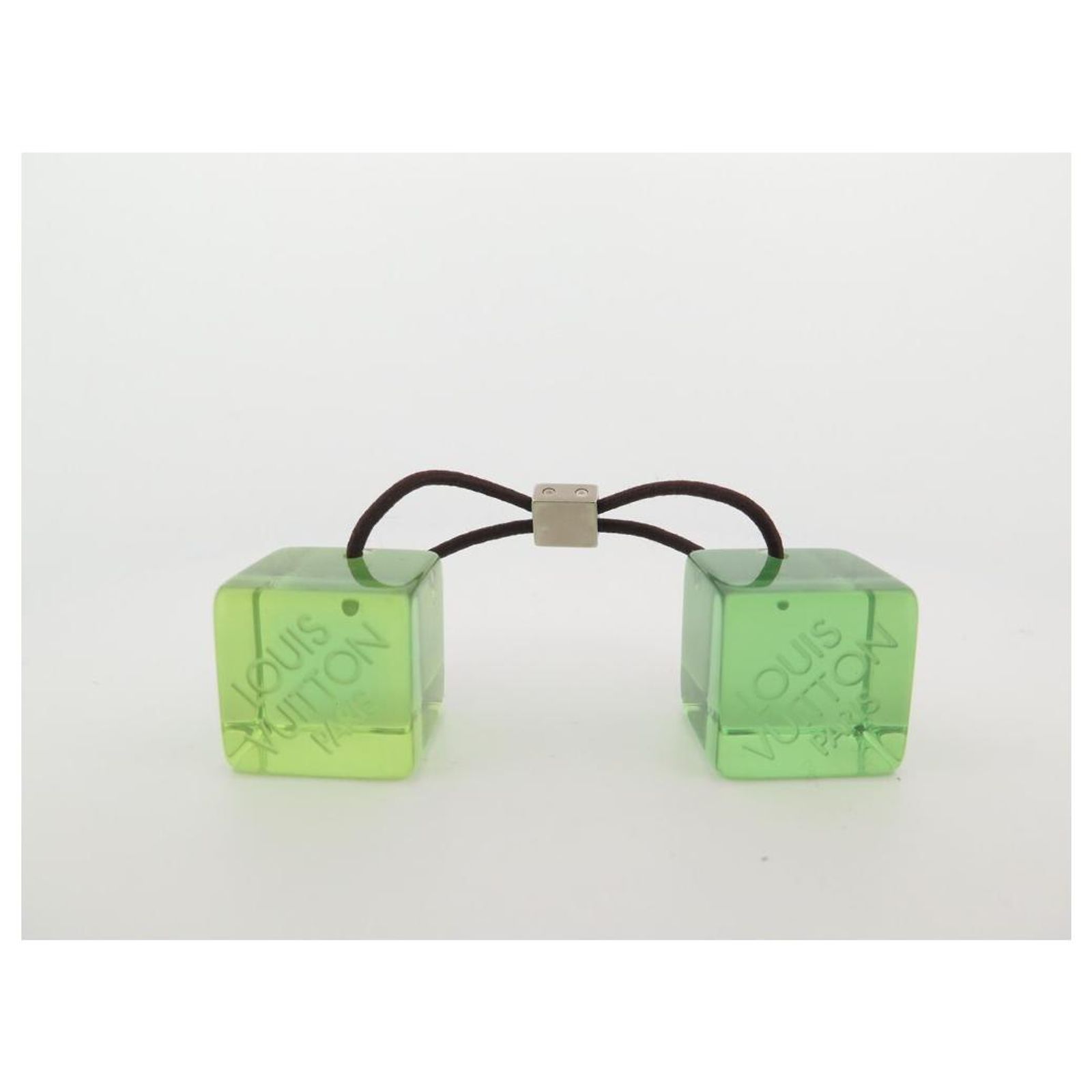 Louis Vuitton Green Hair Ties Green/Black Lv Hair Tie – MegaaMobileMall main image 3