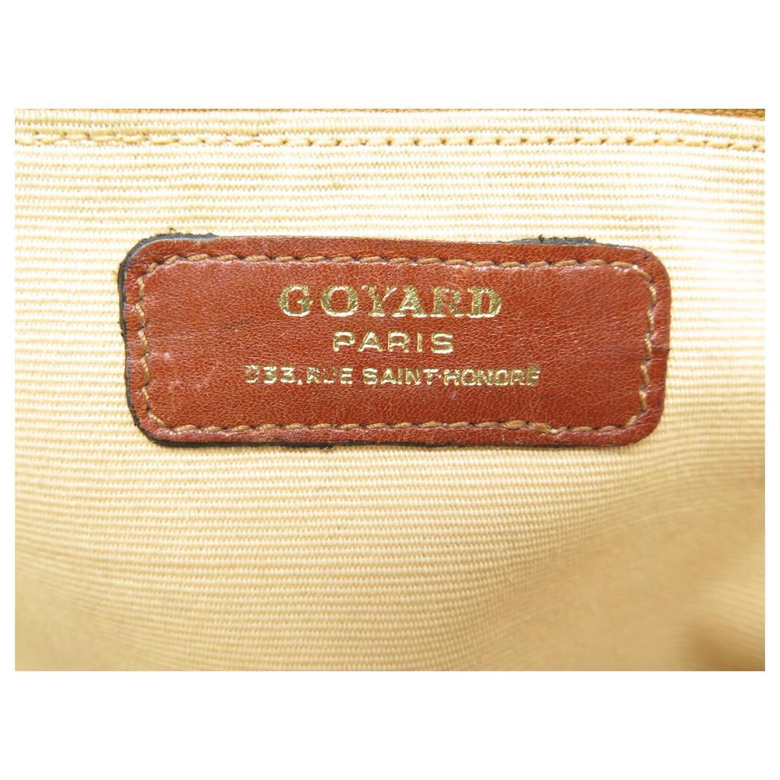 VINTAGE GOYARD TRAVEL BAG IN COTTON CANVAS & BLACK LEATHER CANVAS TRAVEL BAG  ref.791650 - Joli Closet