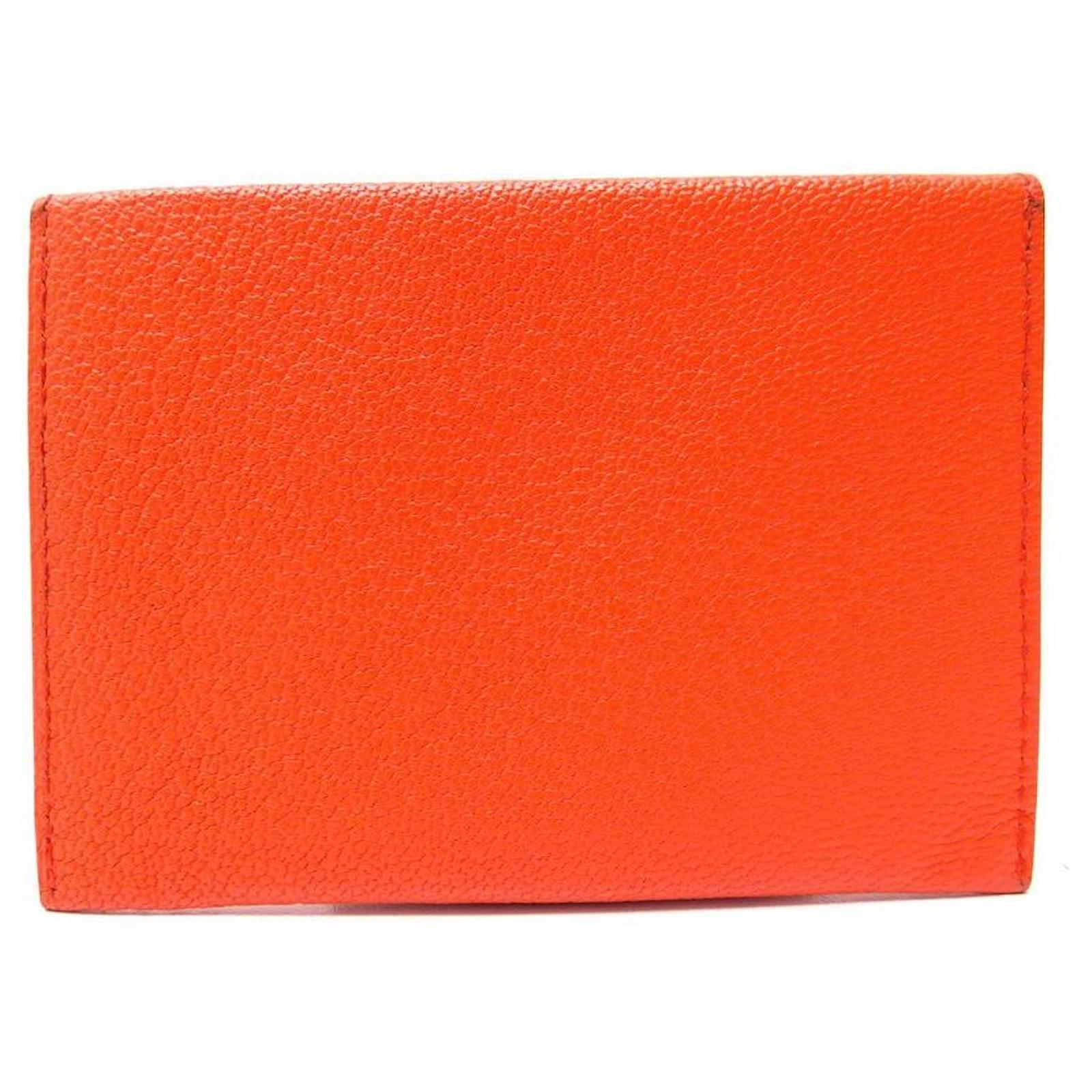 Hermès NEW HERMES CARD HOLDER WRAPPED IN ORANGE MYSORE GOAT LEATHER BOX CARD  Goatskin ref.791663 - Joli Closet