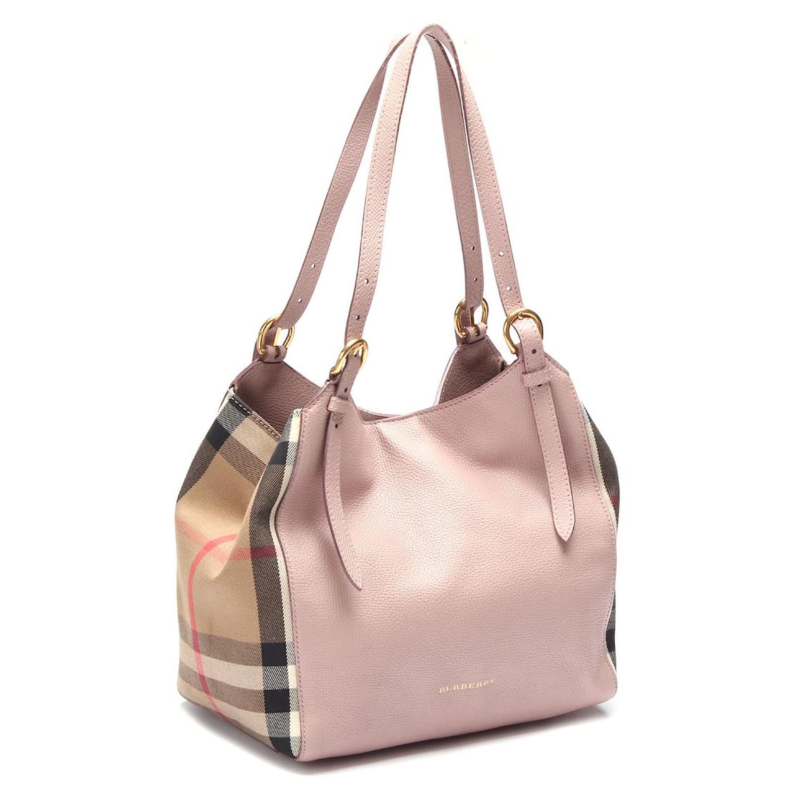 Burberry House Check Derby Leather Canterbury Tote Pink Pony-style calfskin  ref.851964 - Joli Closet