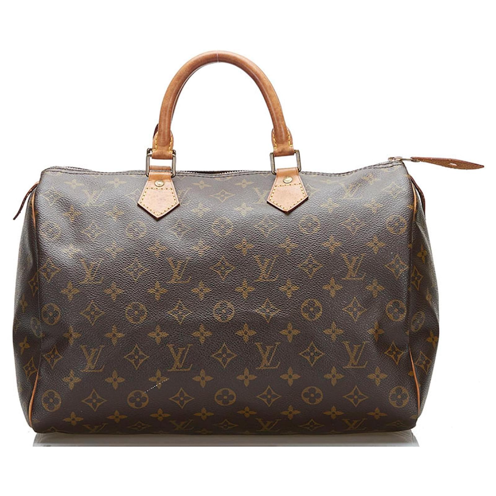 Louis Vuitton Speedy 35 Brown Cloth ref.792526 Joli Closet